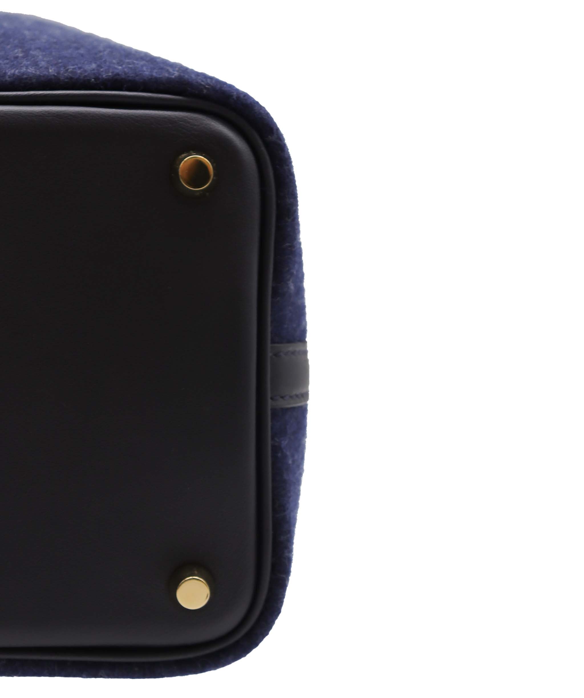 Hermès HERMES "FELT" PICOTIN 18 NAVY BLUE RJC4445