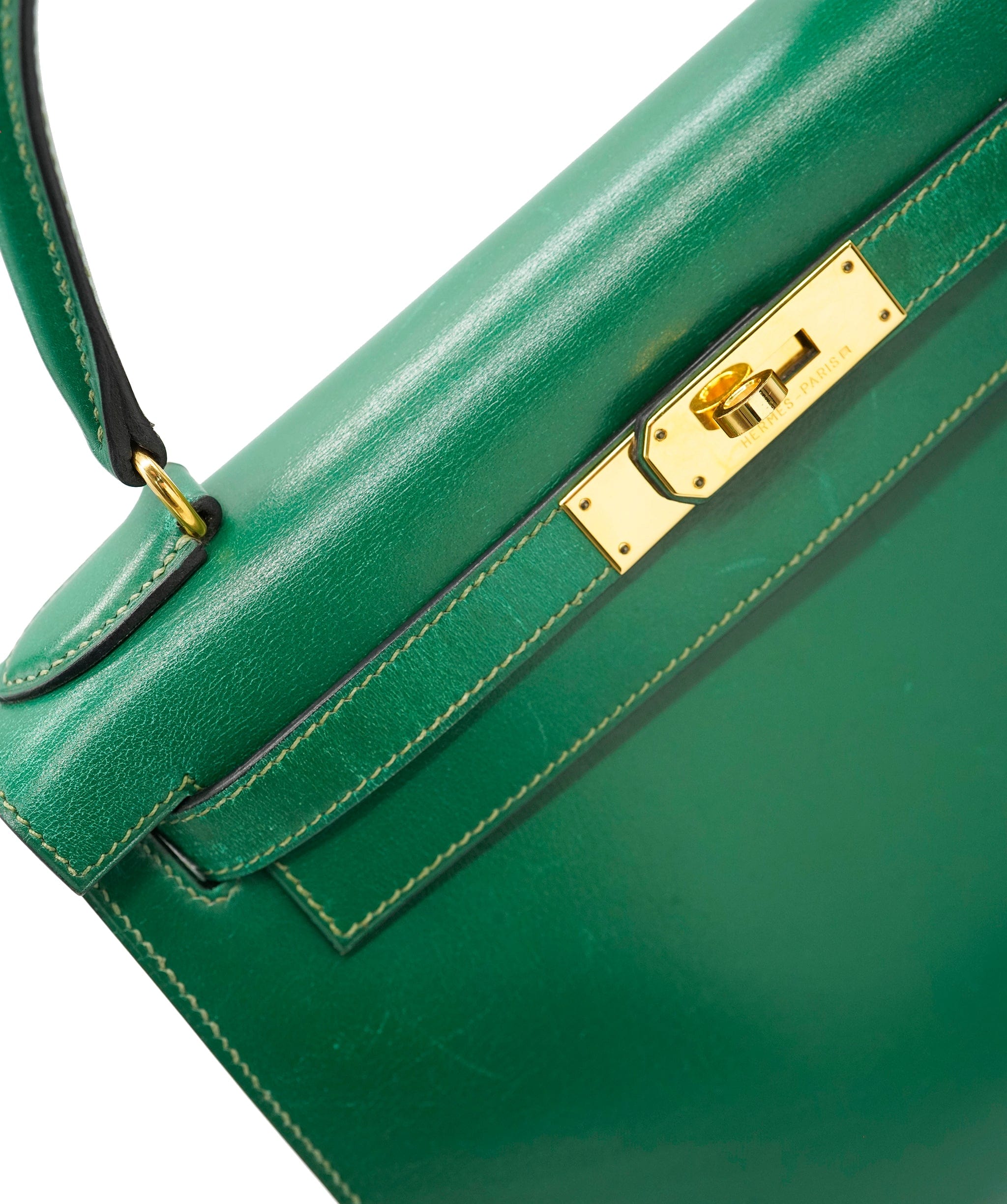 Hermès Hermes green box leather kelly 28 with GHW - AJC0920