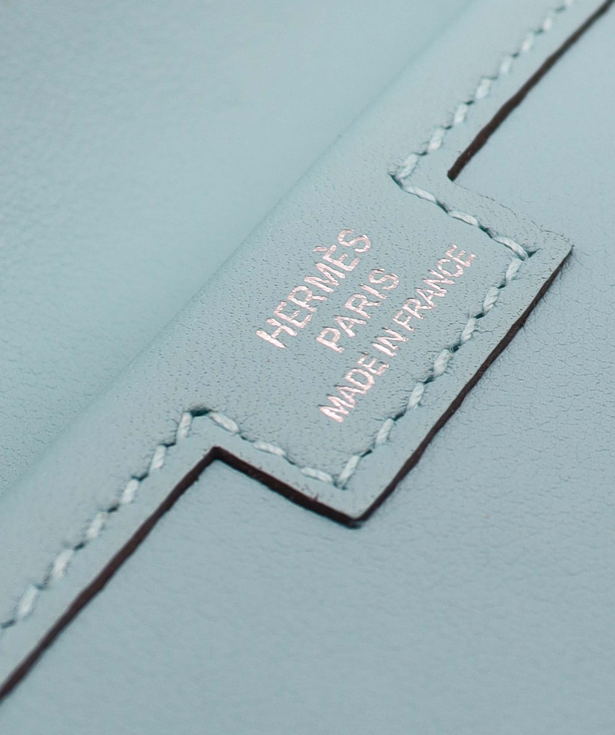 Hermès Hermes Jige Blue Atoll Swift Stamp T DXBS6096