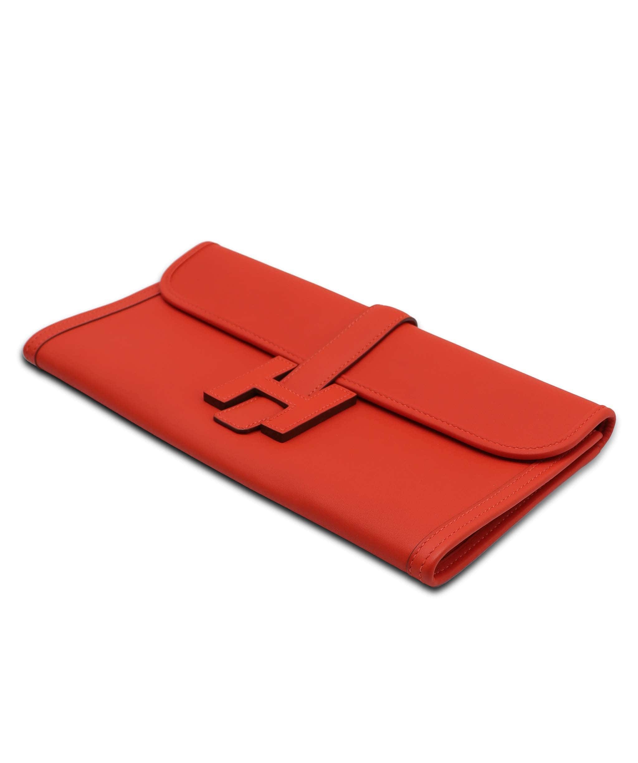 Hermès Hermes Jige Rouge Swift Stamp T DXBS6095