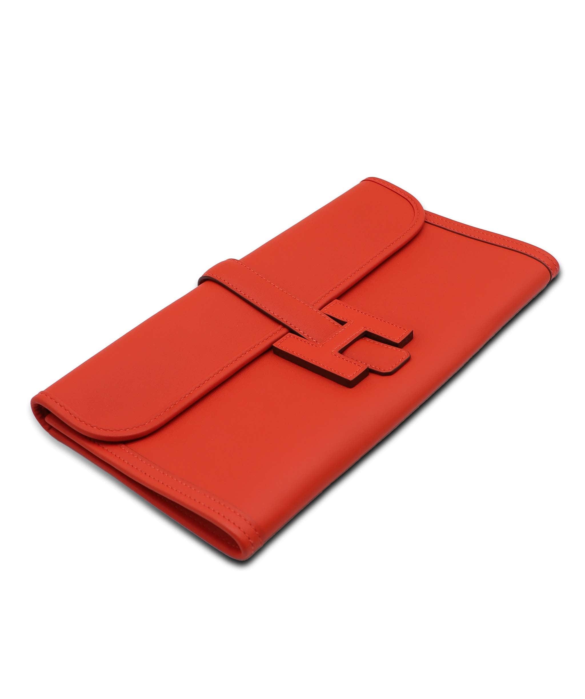 Hermès Hermes Jige Rouge Swift Stamp T DXBS6095