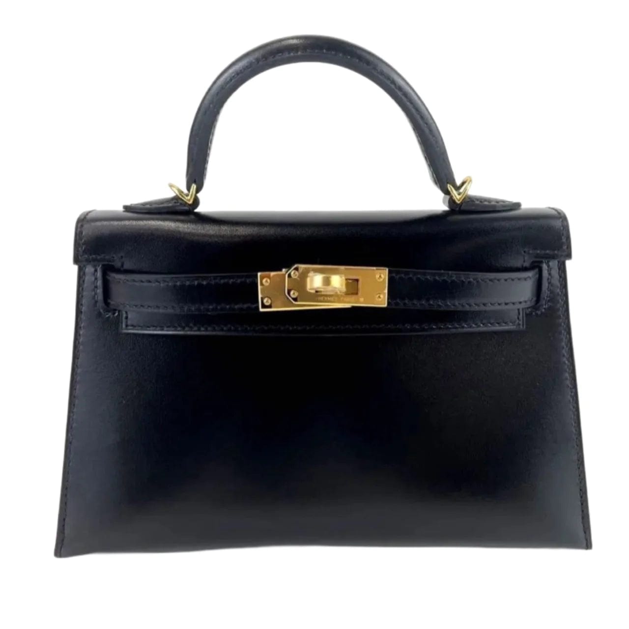 Hermès Hermes Kelly 20 Black Boxcalf GHW #U SKCB-070131
