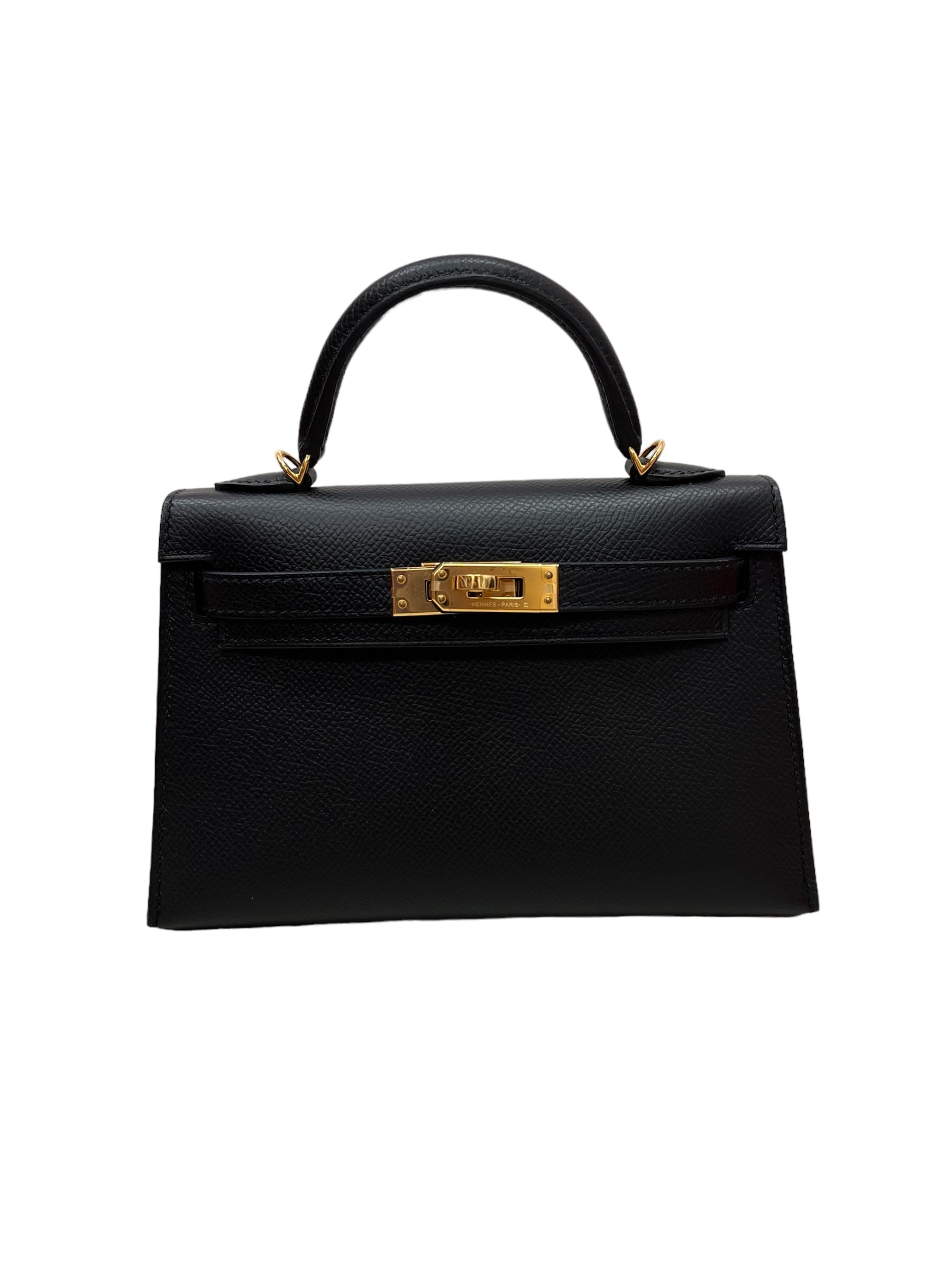 Hermès Hermes Kelly 20 Black Epsom GHW #Z SKC1725