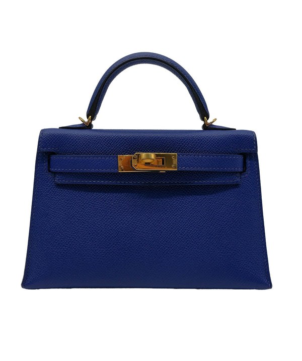 Hermès Hermes Kelly 20 Blue Electric Epsom GHW #C SKC1615