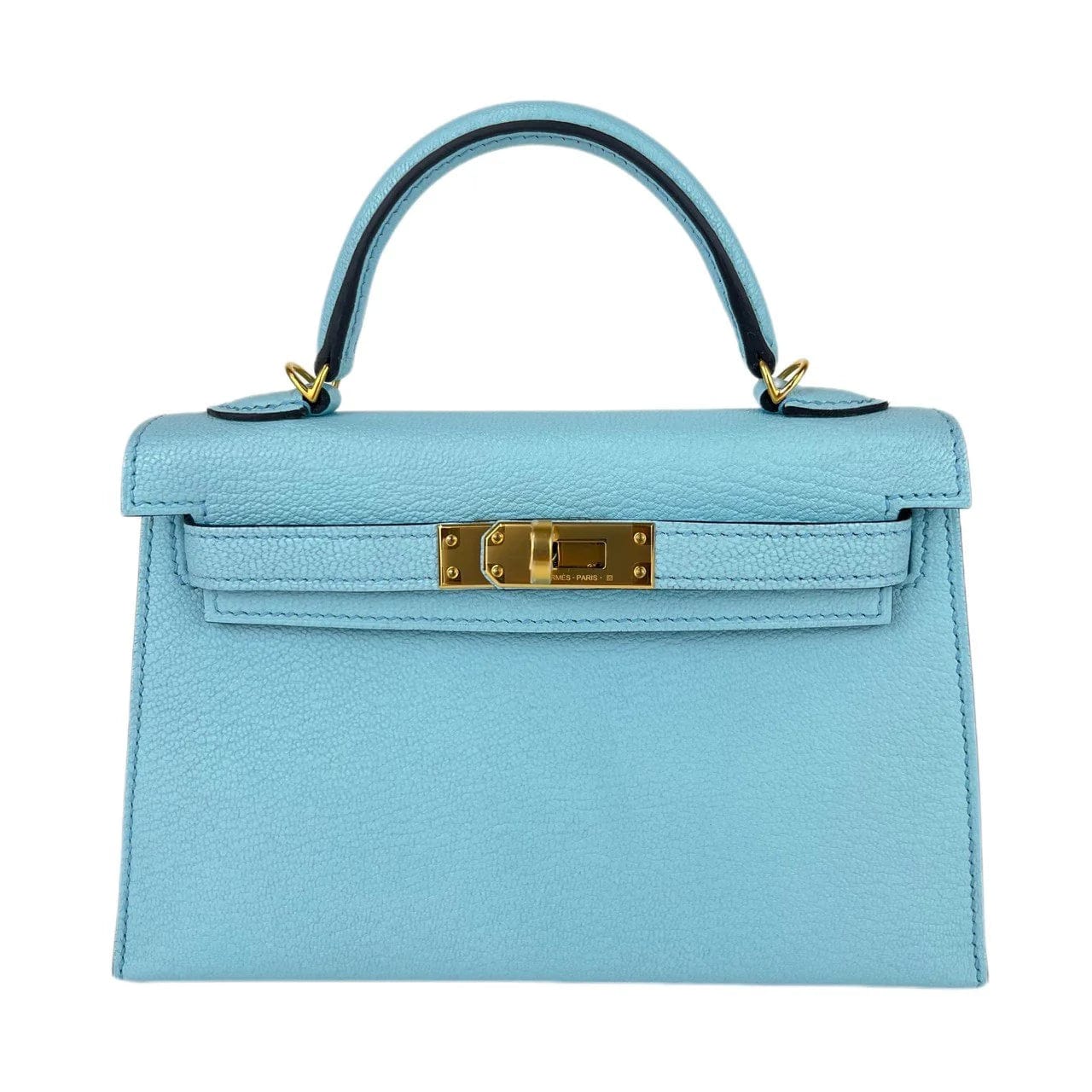 Hermès Hermes Kelly 20 Blue Zephyr Chevre GHW #B SKCB-112952