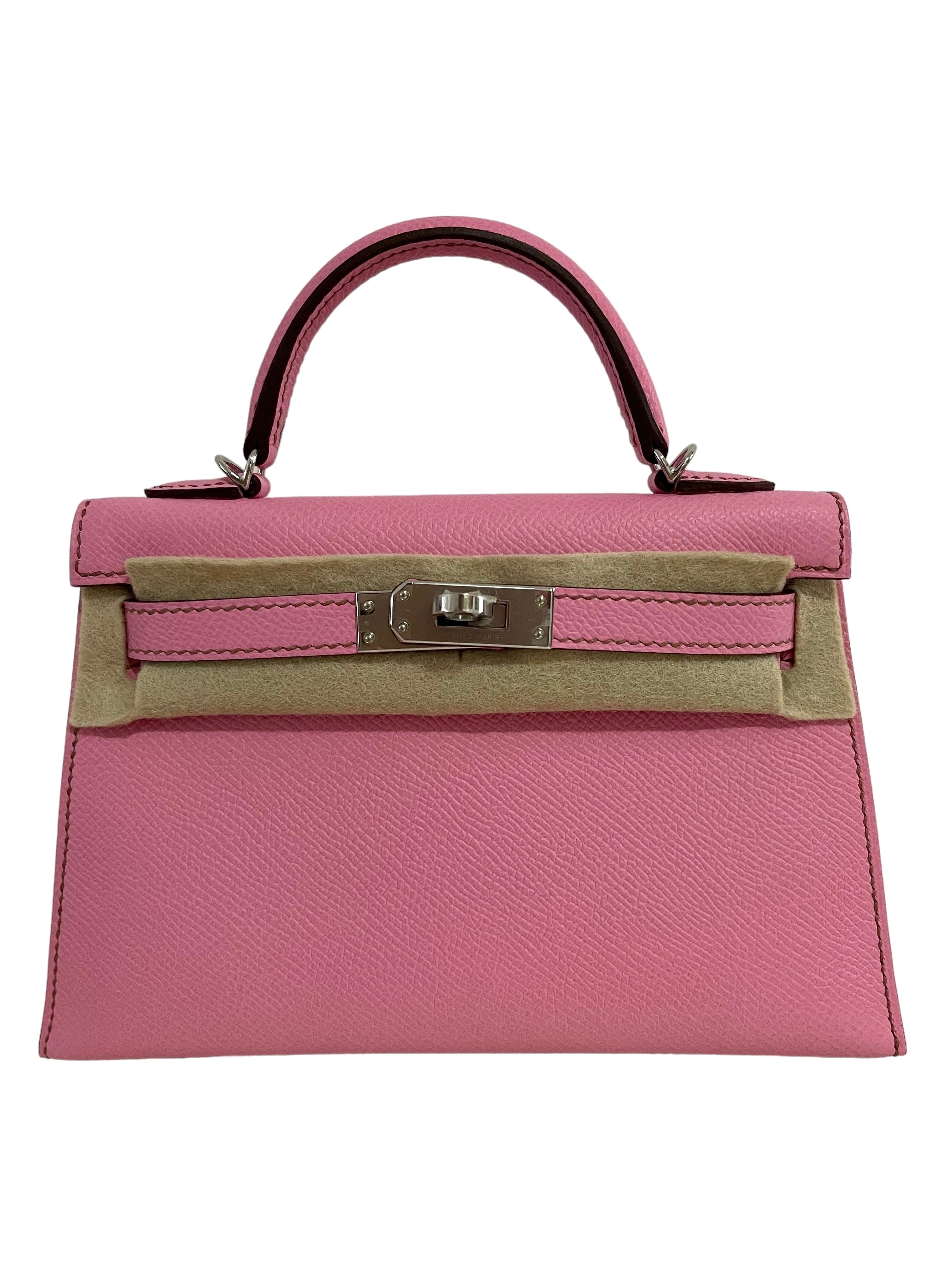 Hermès Hermes Kelly 20 Bubblegum Epsom PHW #B SKCB-137667