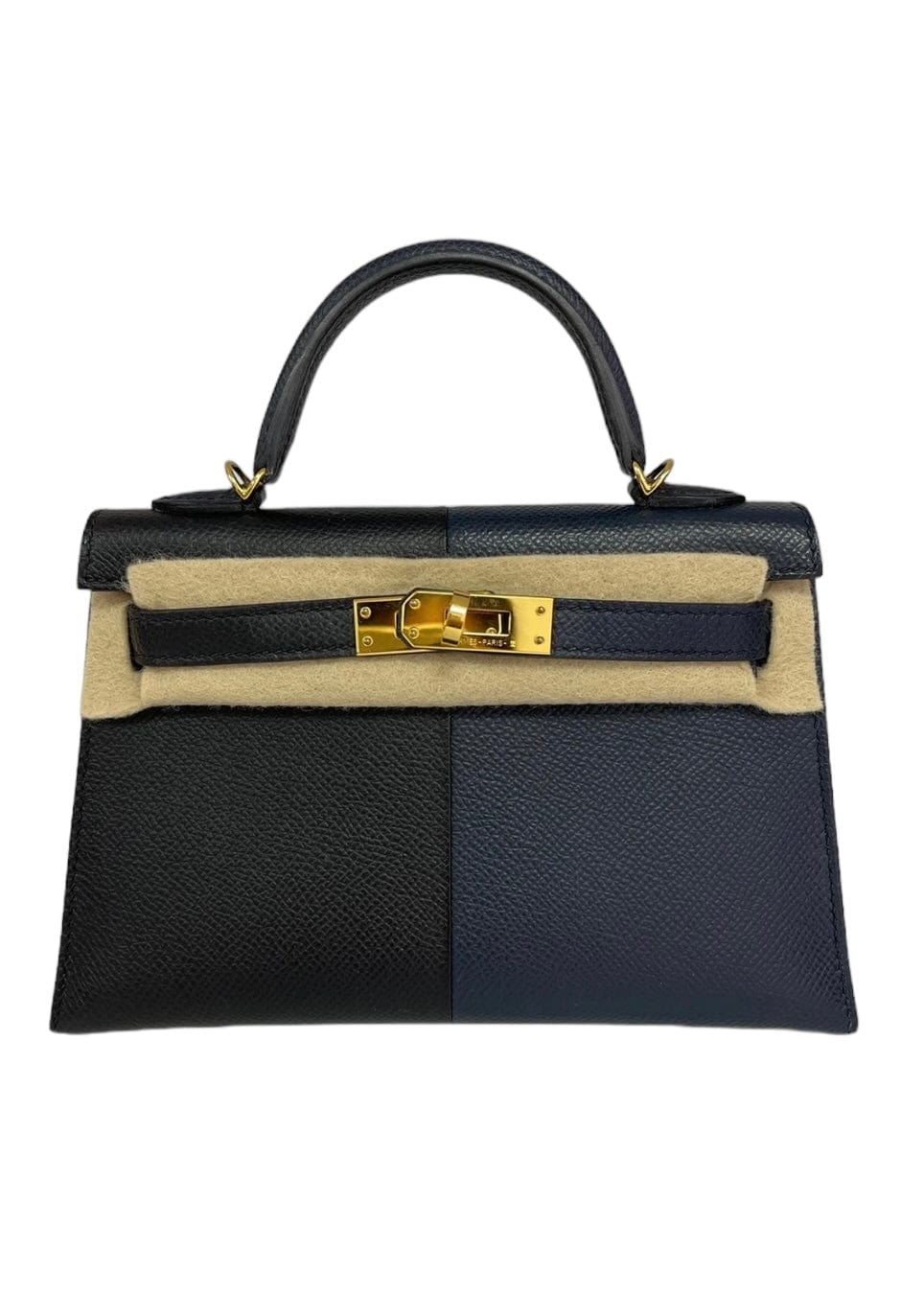 Hermès Hermes Kelly 20 Casaque Bleu Indigo / Black Epsom GHW #Z SKCB-059945