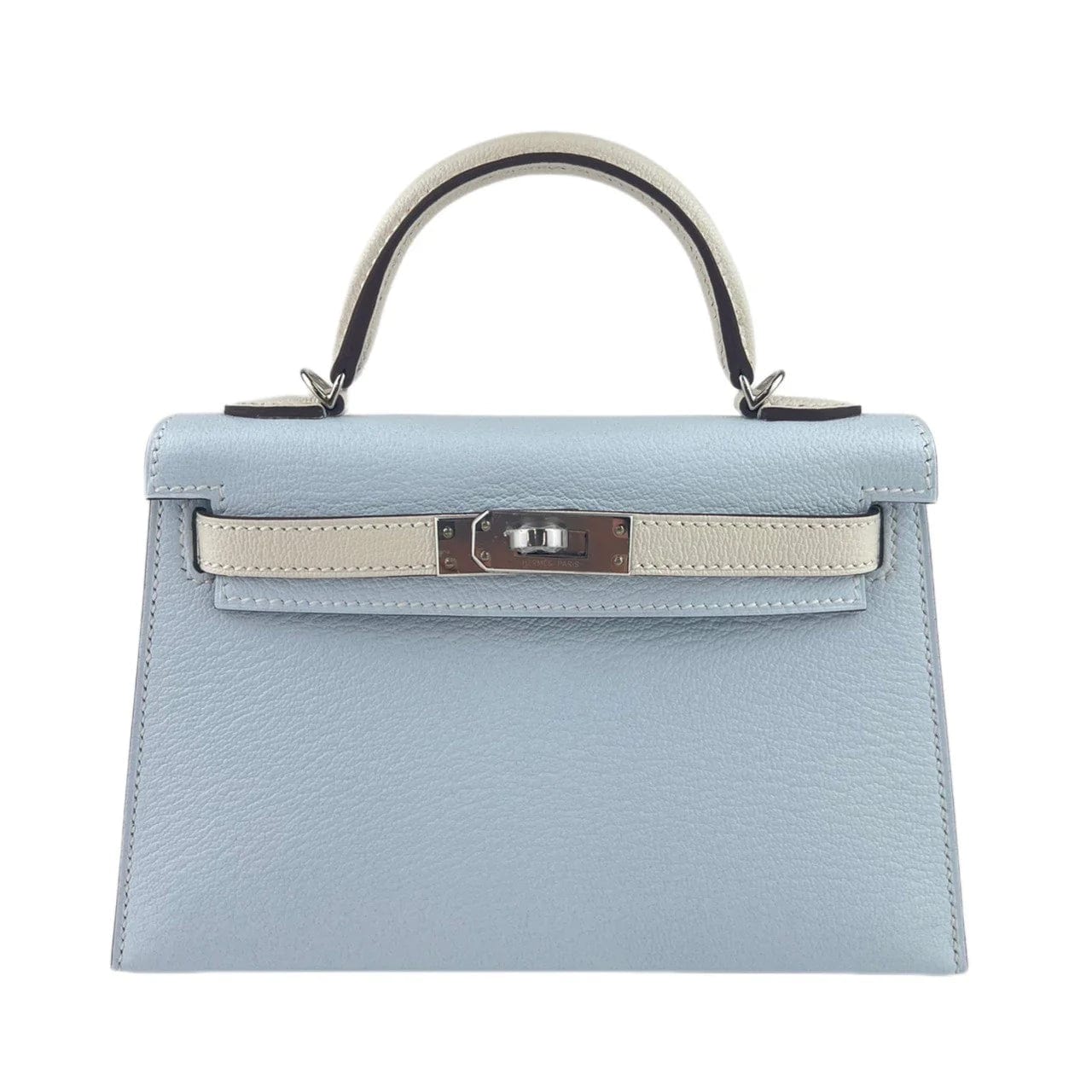 Hermès Hermes Kelly 20 HSS Blue Brume / Craie Chevre PHW #B SKCB-107650