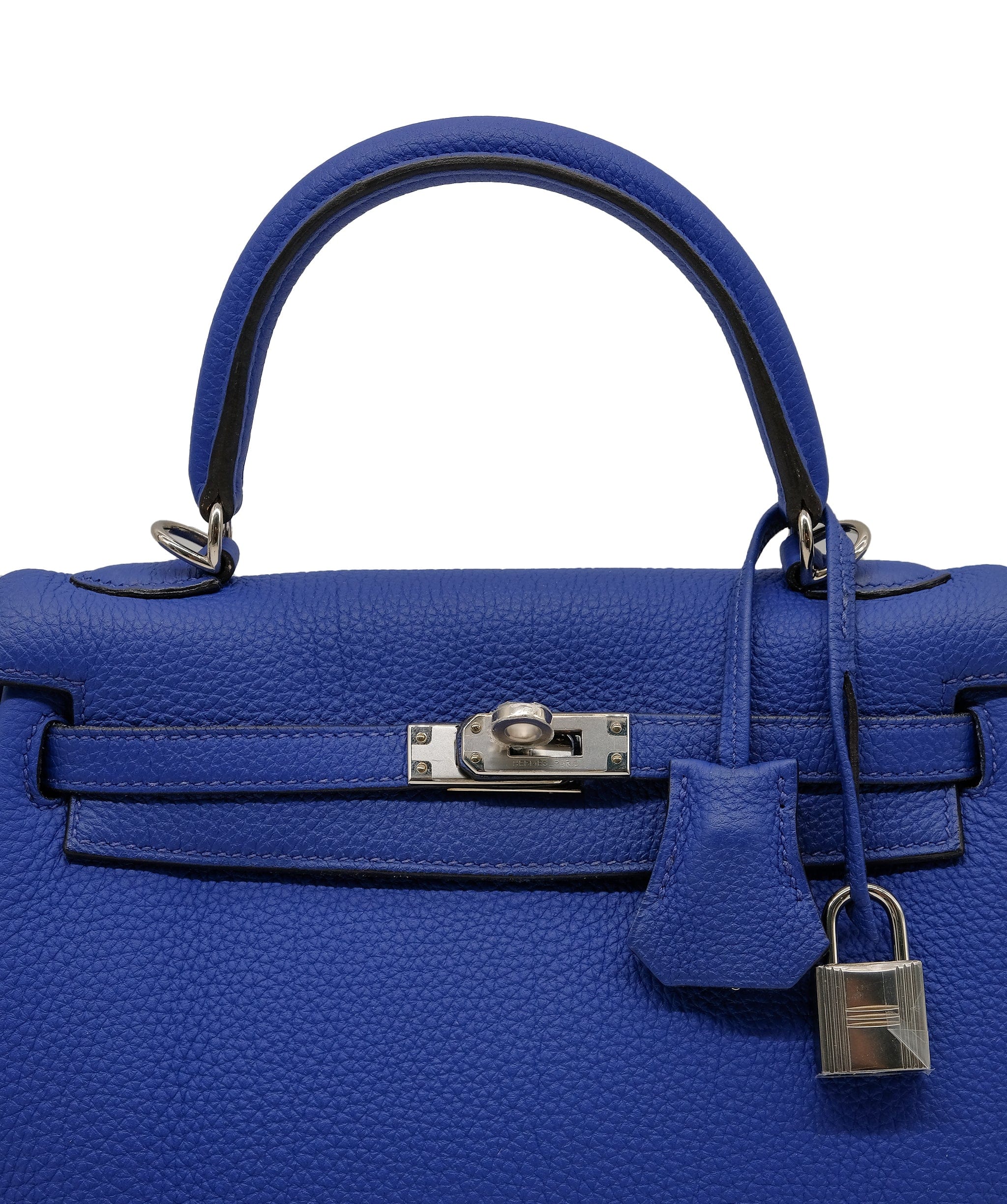 Hermès Hermès Kelly 25 Blue Electric Togo PHW #T SKC1689