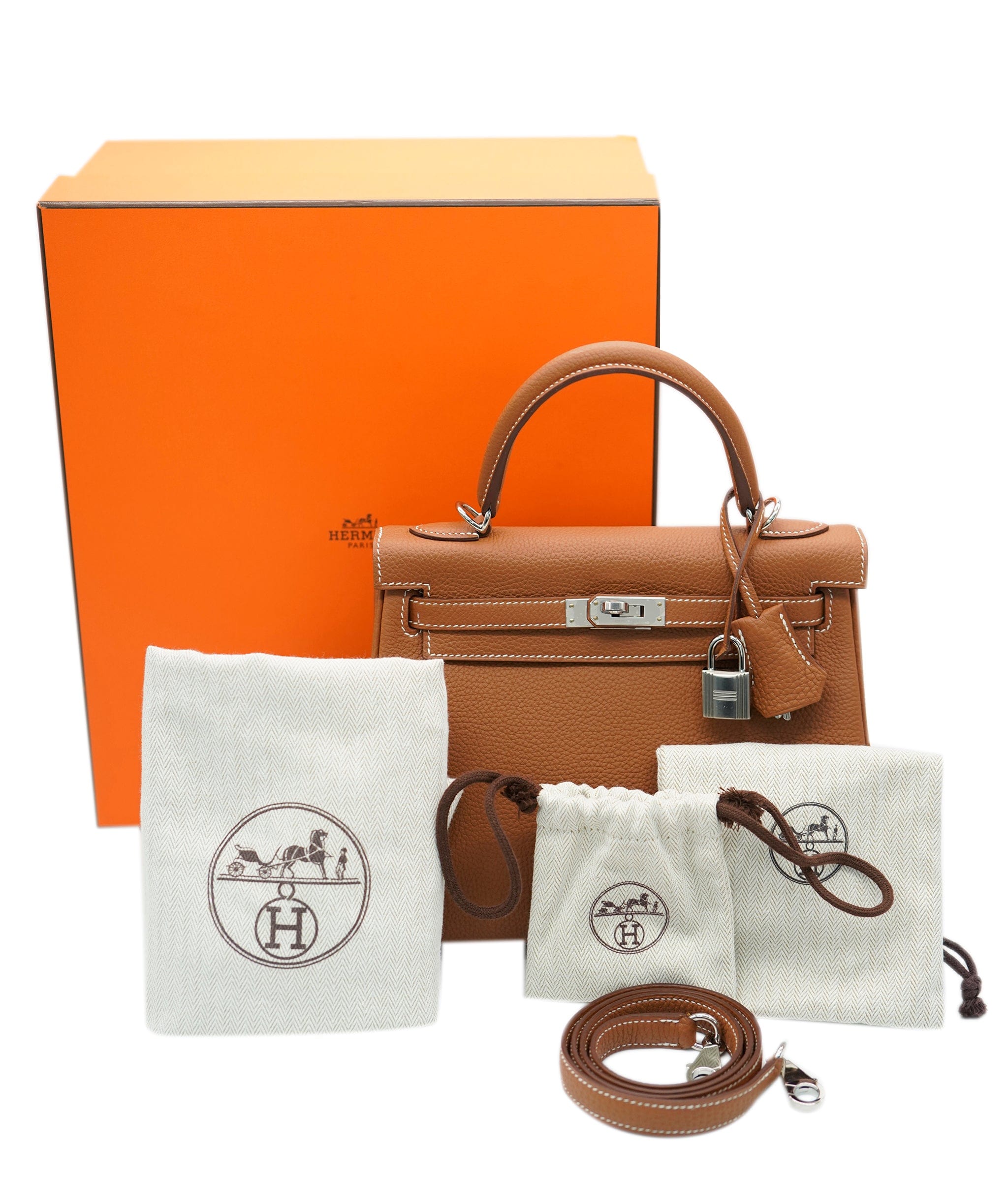 Hermès Hermes kelly 25 togo retourne gold with PHW - AJC0781