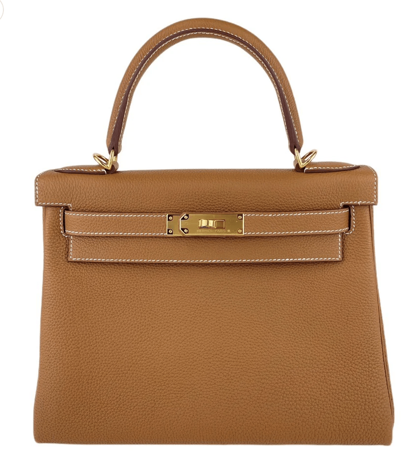 Hermès **Hermes Kelly 28 Gold Togo GHW #W SKCB-110288