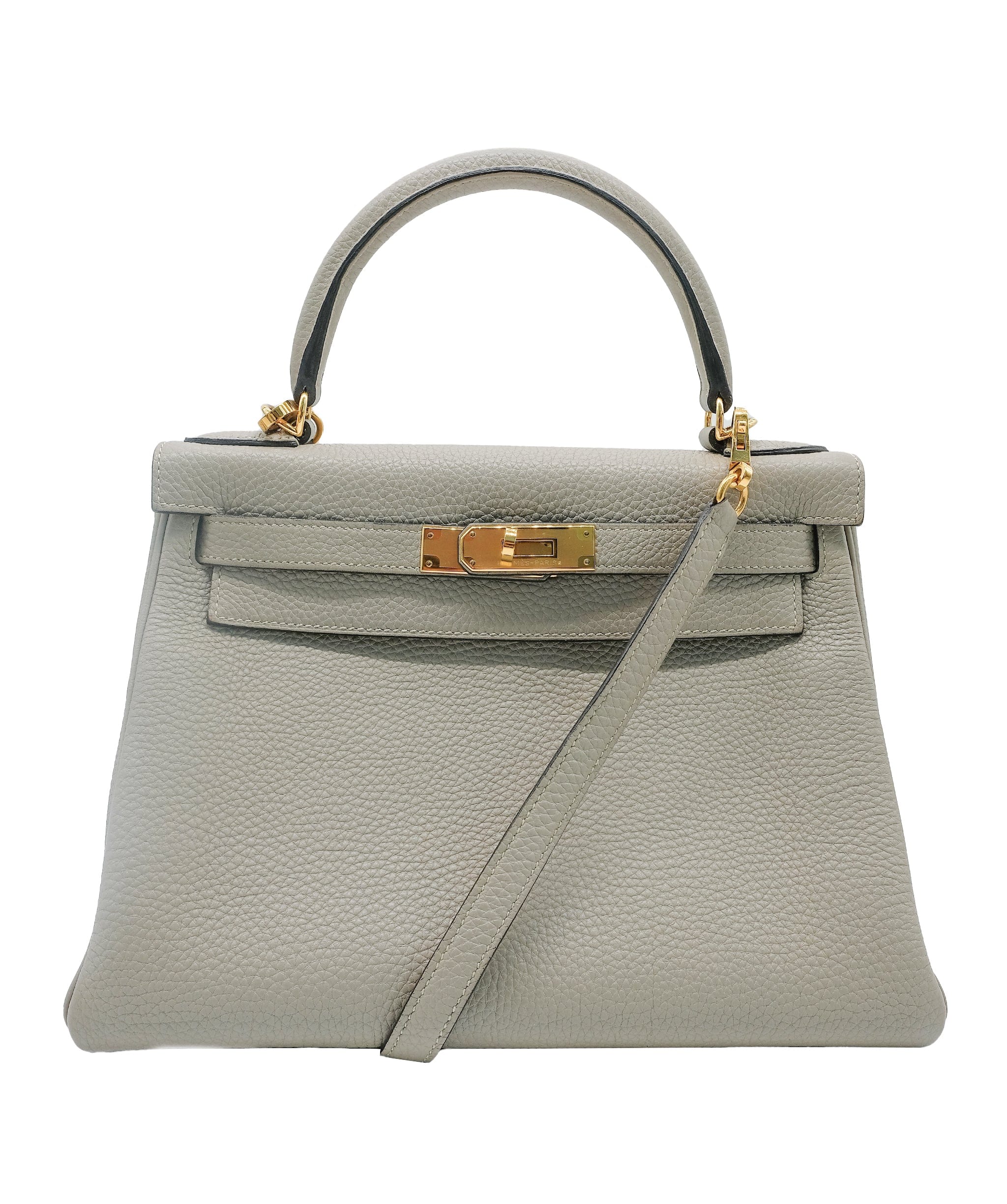 Hermès Hermes Kelly 28 Gris Tourterelle Togo GHW #R SKC1527