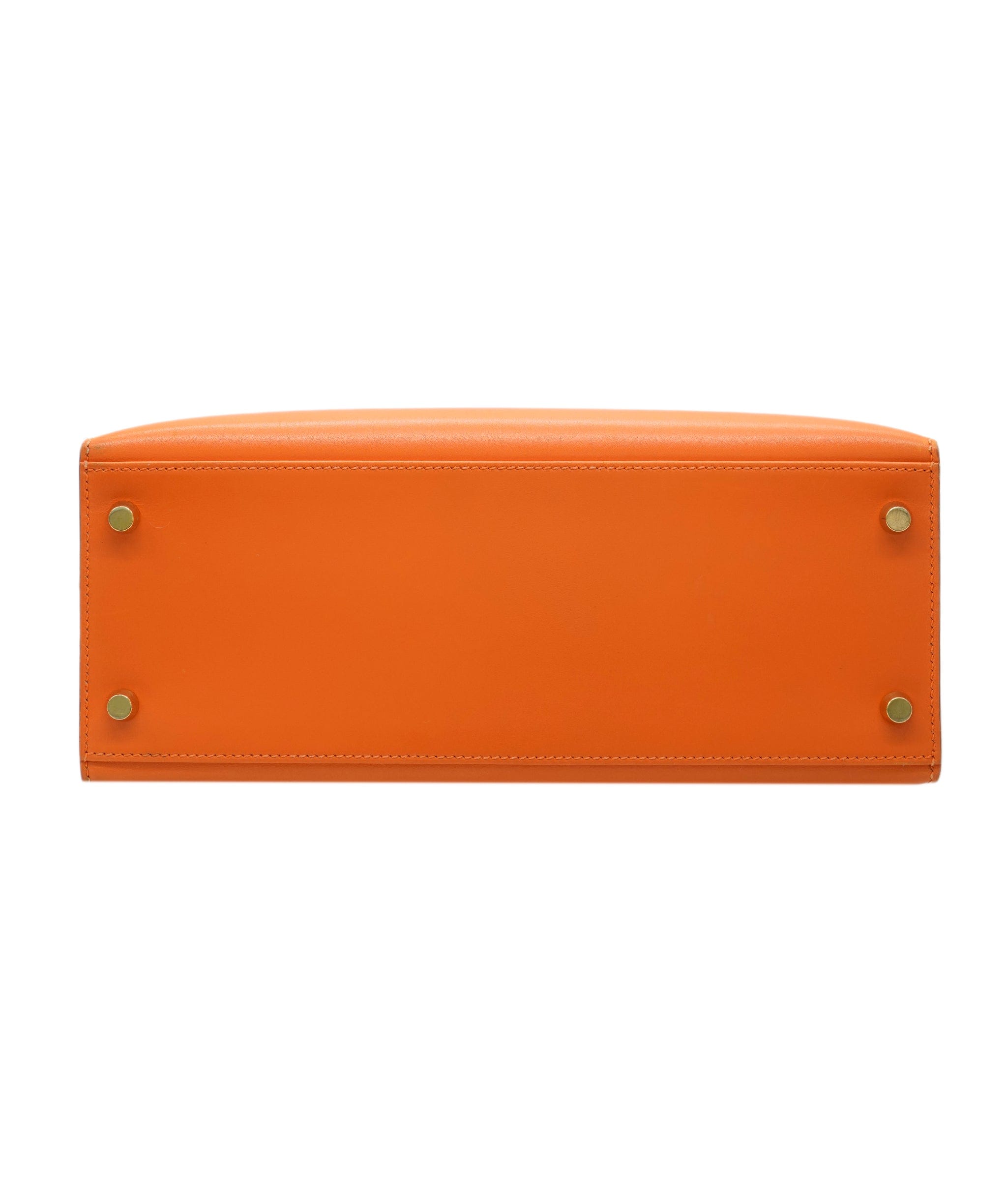 Hermès Hermes Kelly 28 Orange Box Leather With GHW *From Samia's Closet* ALC1741