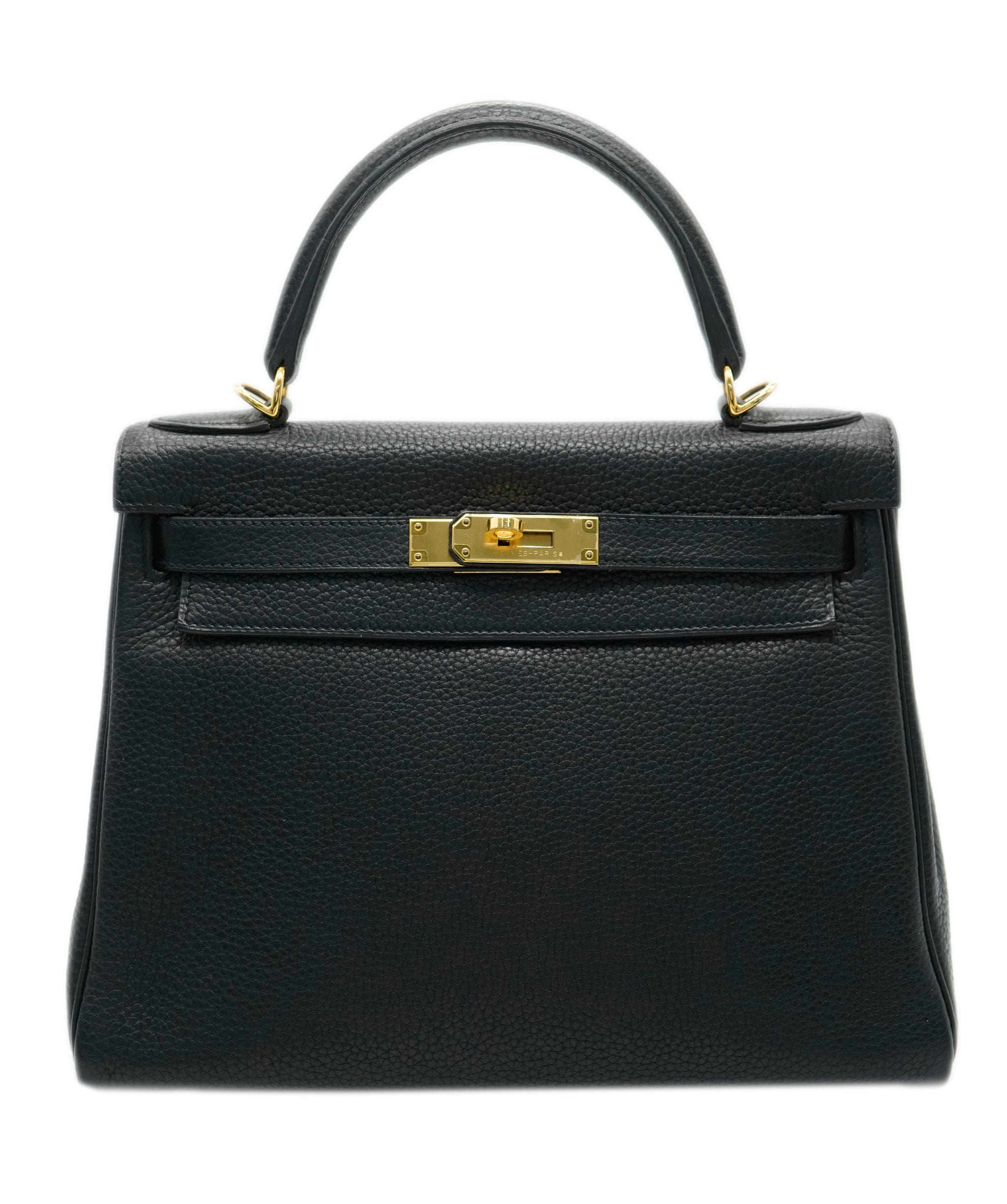 Hermès Hermès Kelly 28 Retourne Black Clemence GHW #R ASL10474