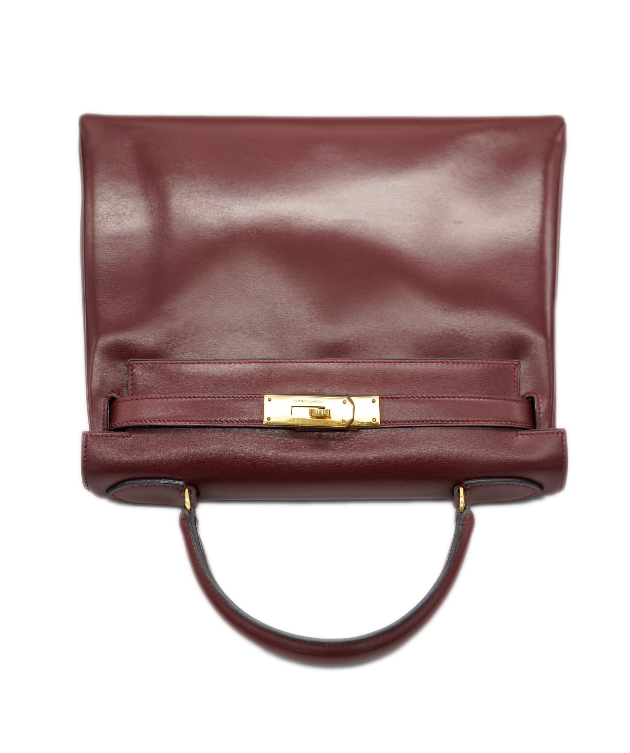 Hermès HERMES KELLY 28 RETOURNE ROUGE H BOXCALF HAND SHOULDER BAG 〇S GHW DBXS0020