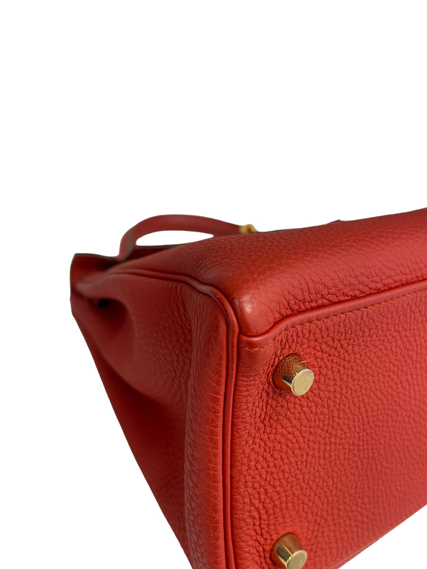 Hermès Hermes Kelly 28 Rouge Tomate Togo GHW #Q SKC1483