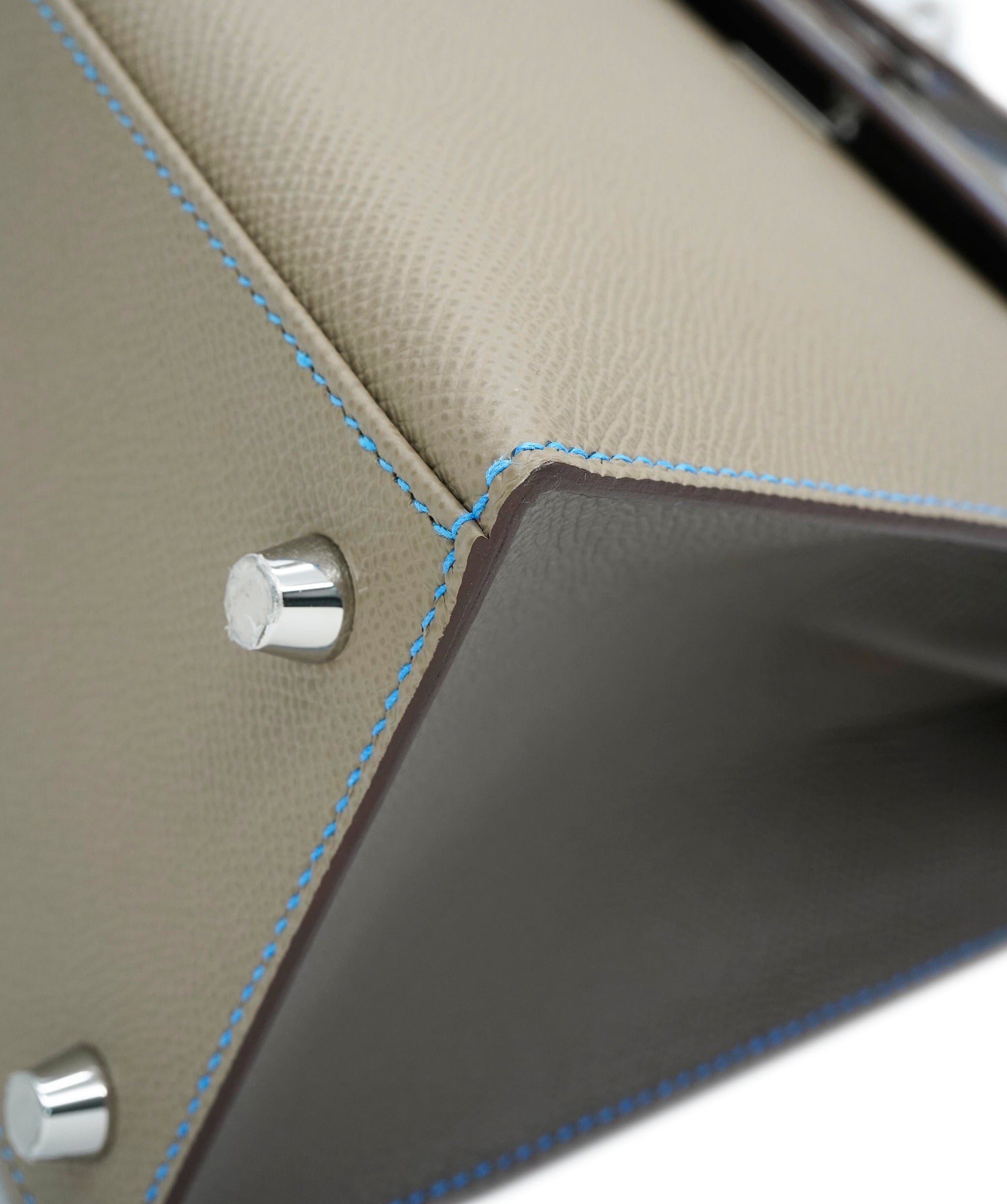 Hermes Kelly 28 Sellier HSS Etoupe (Blue Stitch) Epsom BPHW ASL10983