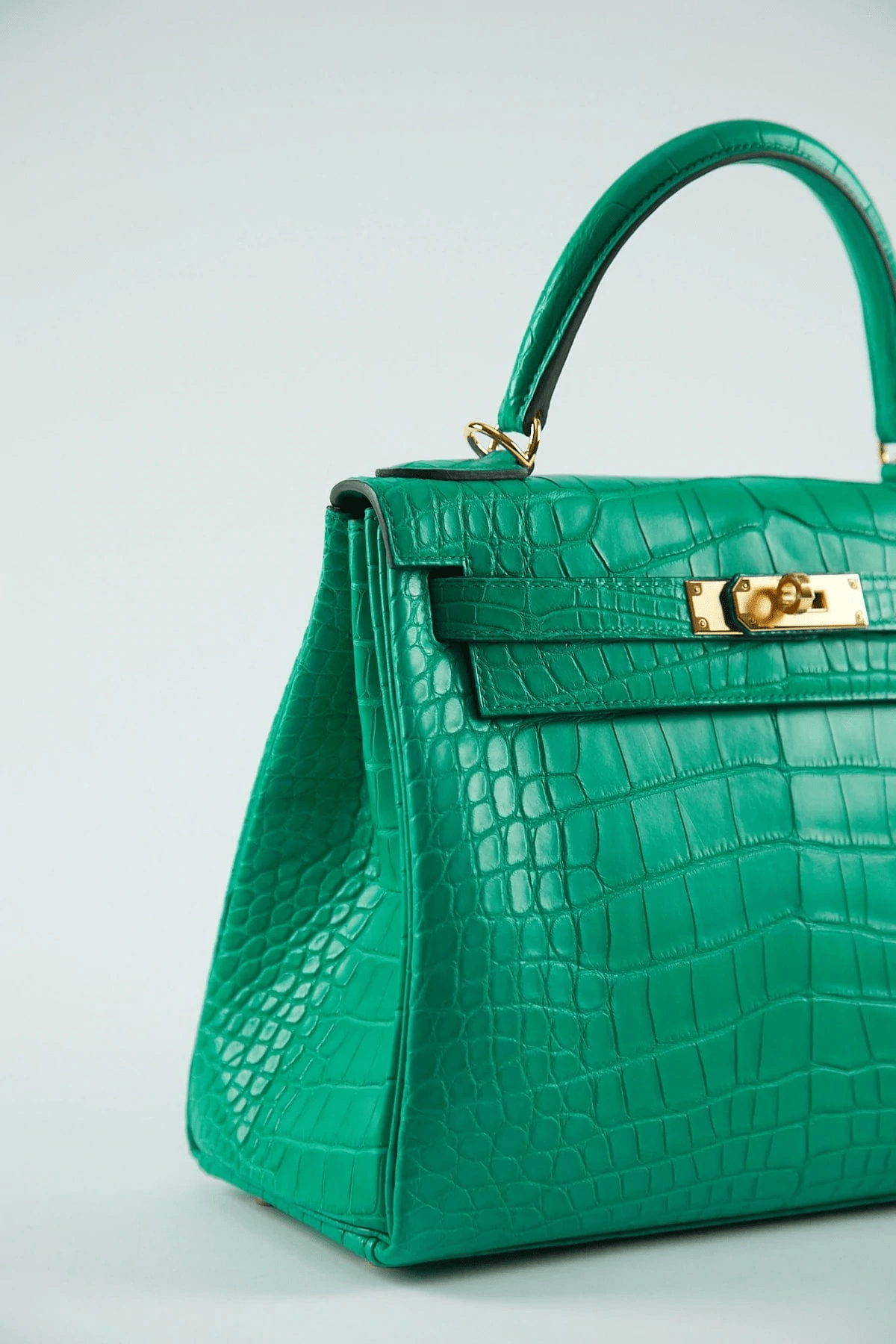HERMES KELLY 28CM VERT JADE Matte Alligator Leather with Gold Hardware Regular price 58 950.00