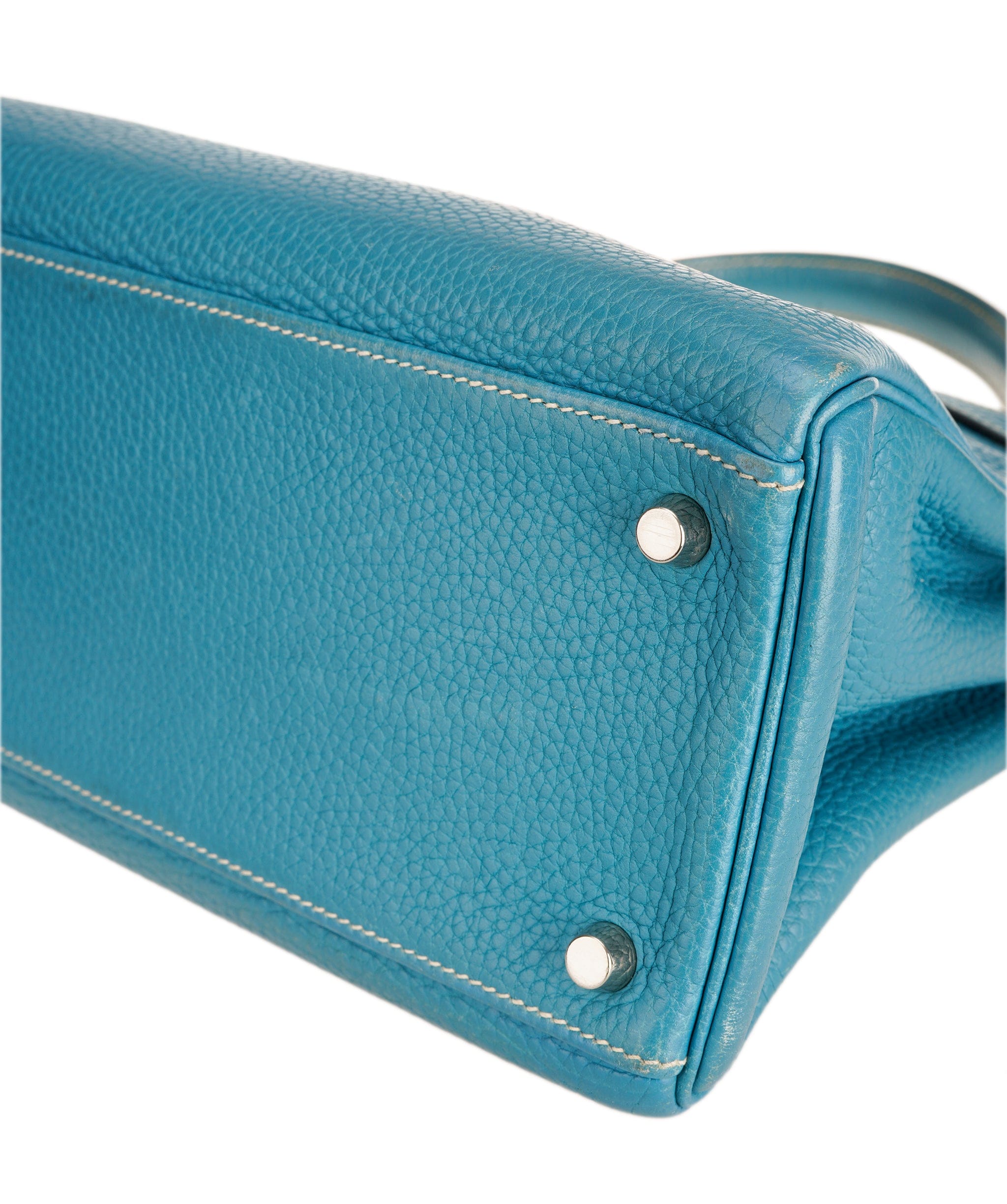 Hermès Hermes Kelly 32 Blue Jeans Clemence  With PHW ALC3631