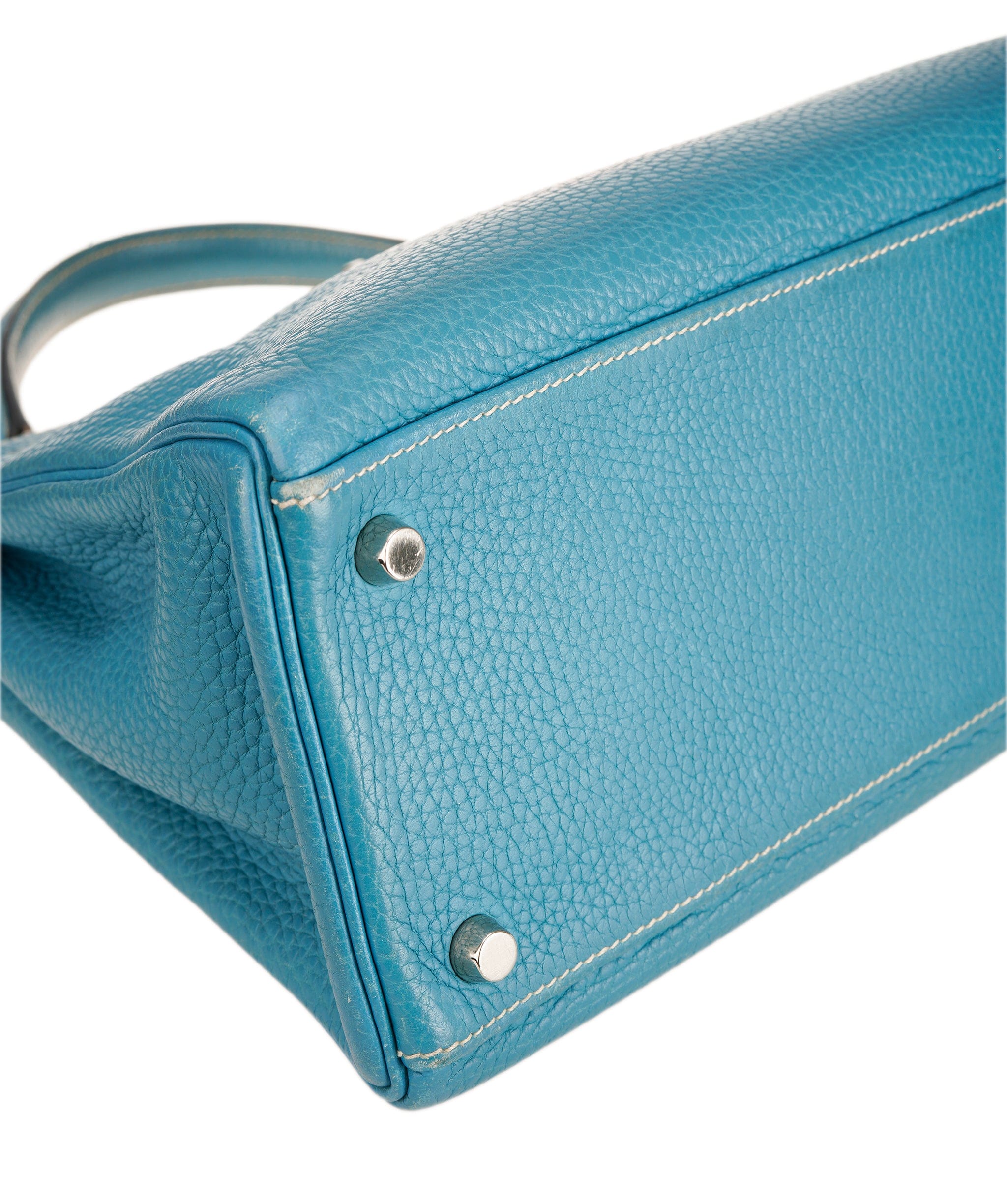 Hermès Hermes Kelly 32 Blue Jeans Clemence  With PHW ALC3631
