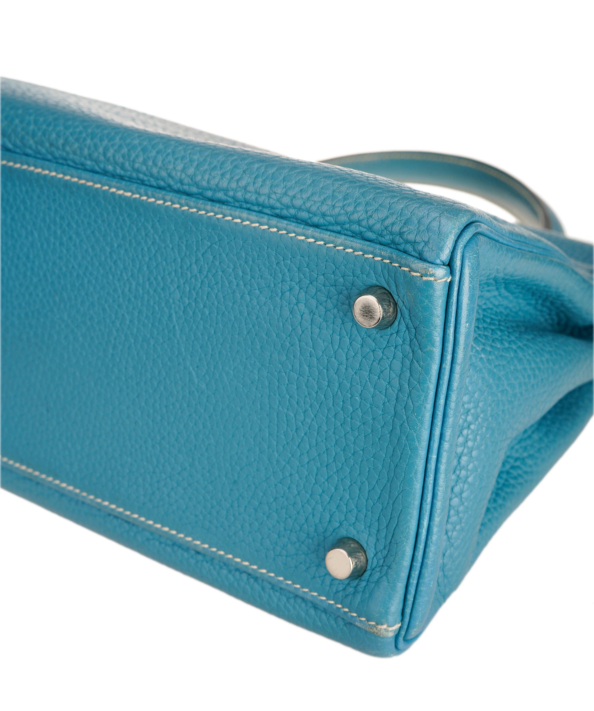Hermès Hermes Kelly 32 Blue Jeans Clemence  With PHW ALC3631