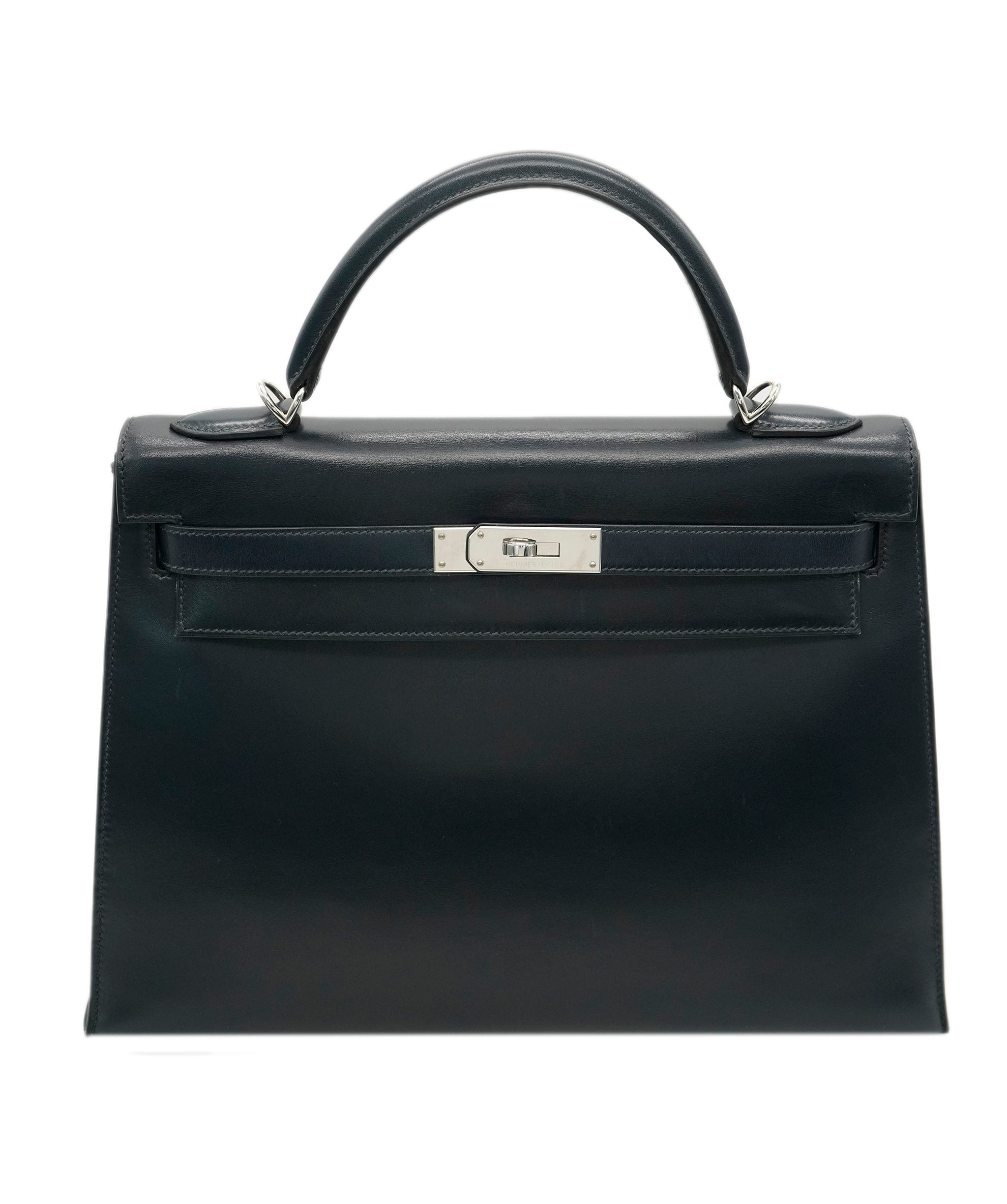 Hermès HERMES  Kelly 32 Boxcalf Blue Indigo □Q DBXS2149