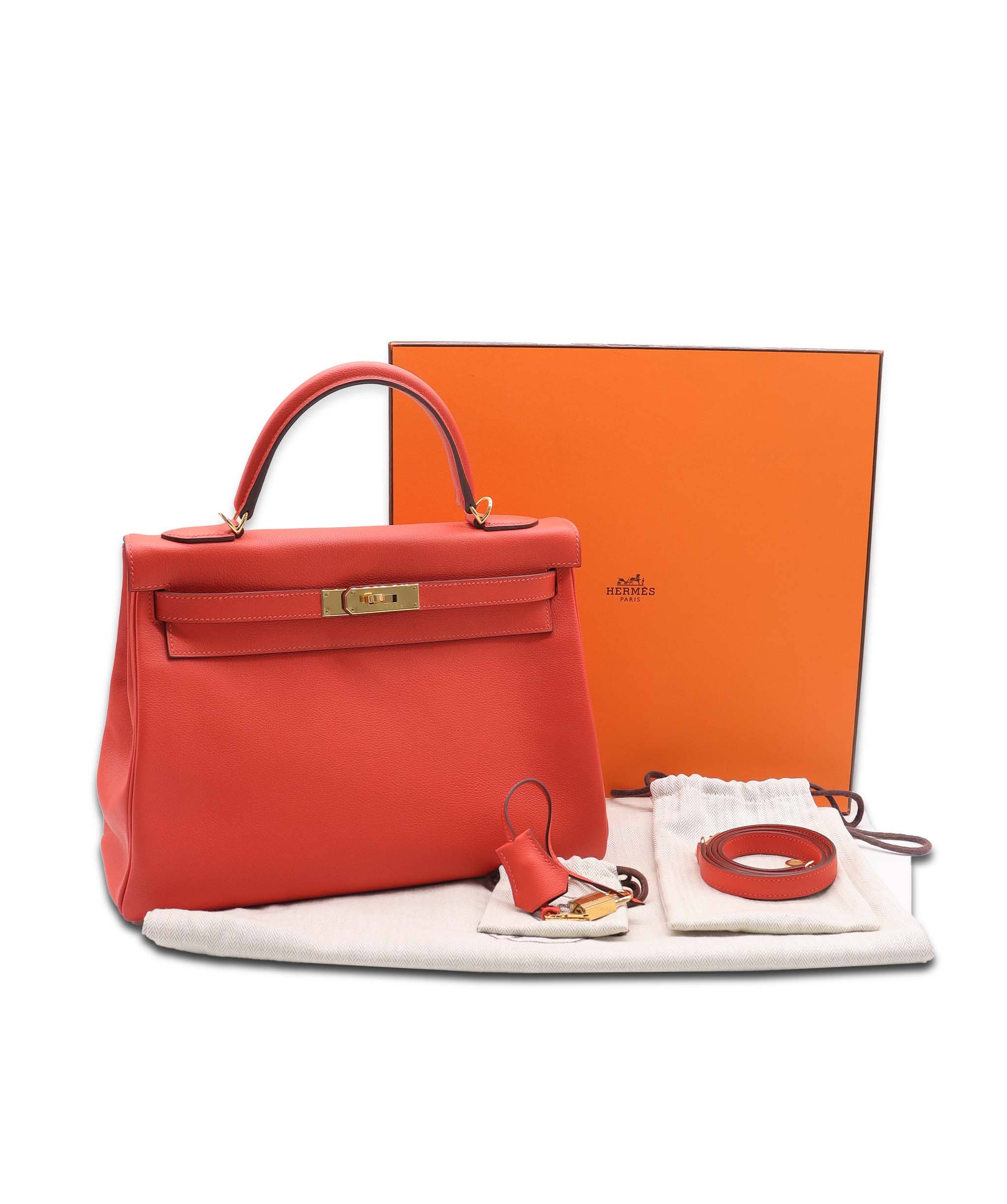 Hermès Hermes Kelly 32 Capucine GHW AGC3770