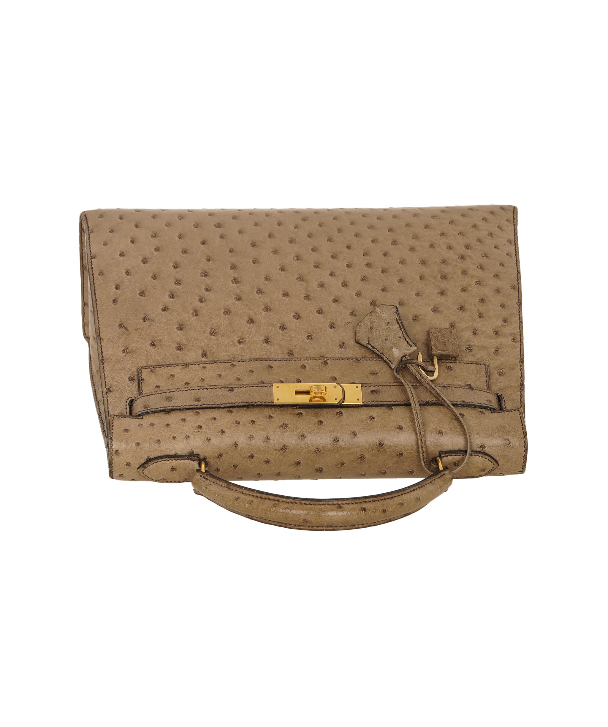 Hermès Hermès Kelly 32 in Etoupe Vintage Ostrich  ALC4155
