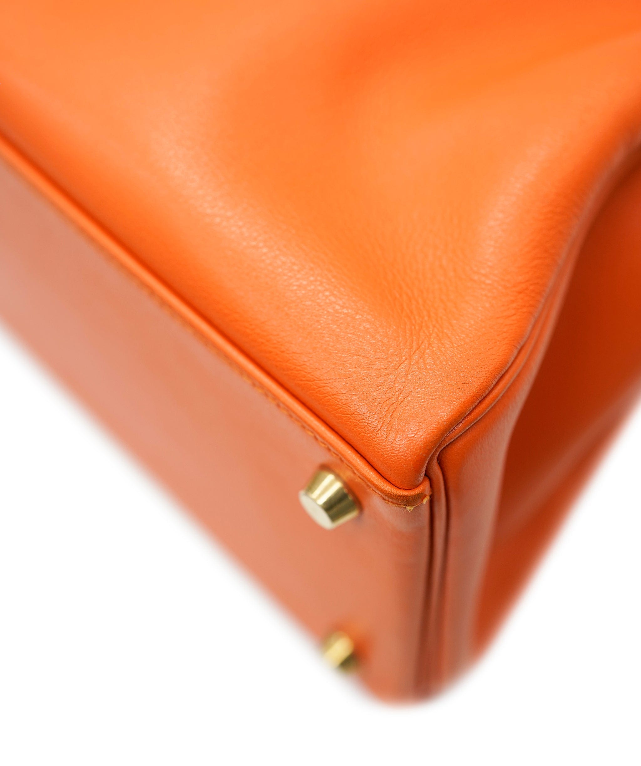 Hermès HERMES KELLY 32 RETOURNE ORANGE SWIFT HAND SHOULDER BAG B DBXS0019