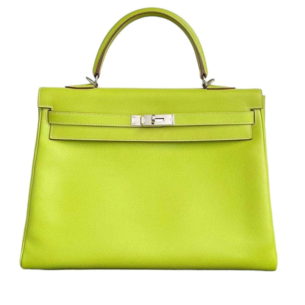 Hermès Birkin 35 Kiwi Lichen Candy Collection Bag