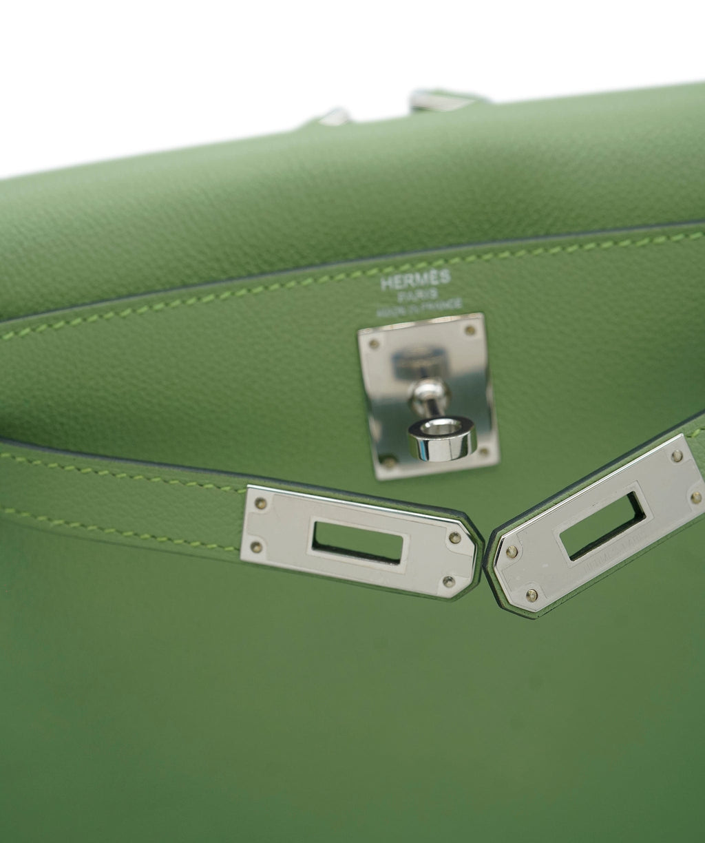 Pre-owned Hermes Kelly Ado Backpack Vert Criquet Evercolor Verso
