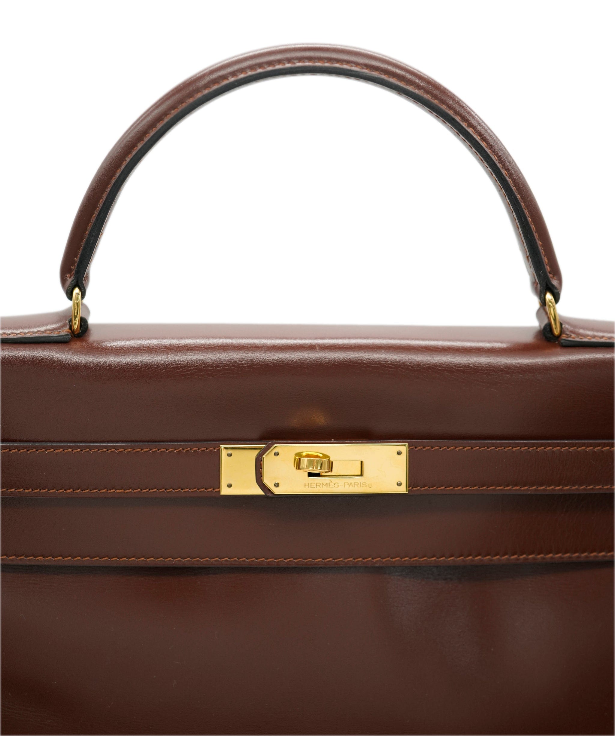 Hermès Hermes Kelly Box 32 Retourne Noisette With GHW  ALC1739