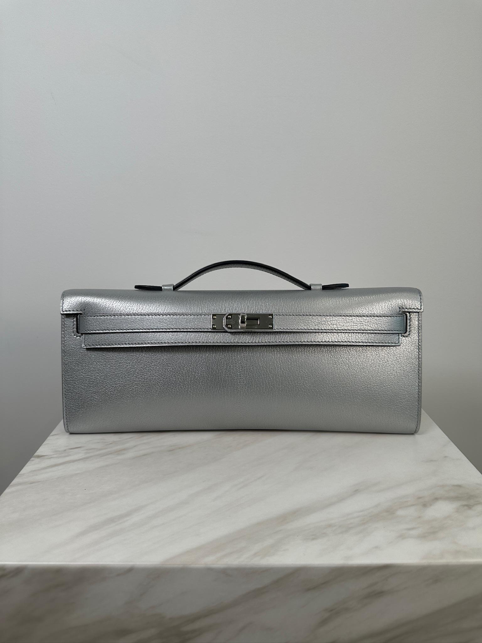 Hermès Hermès Kelly Cut Argent Chevre Palladium Hardware