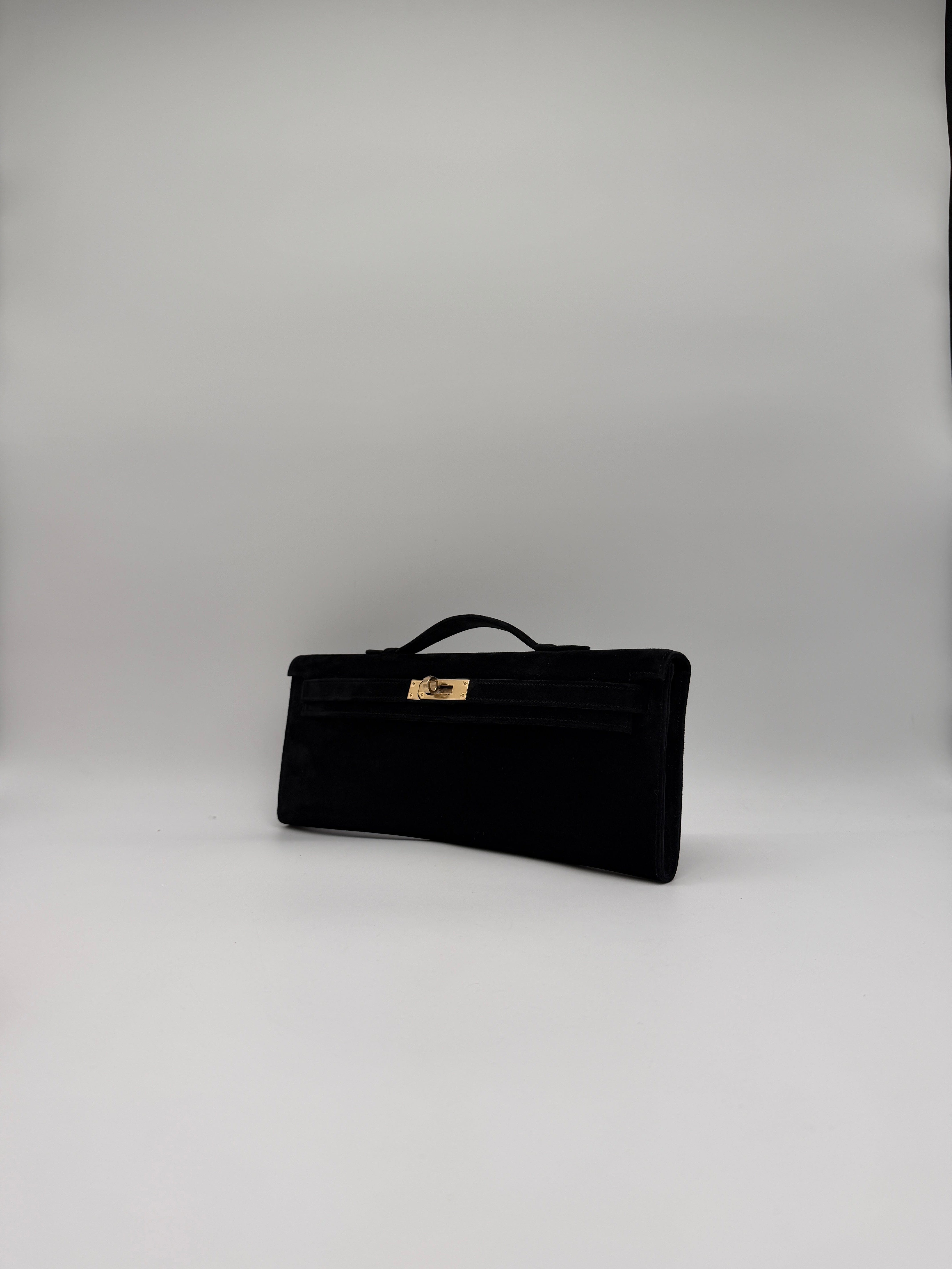 Hermès Hermès Kelly Cut Black Doblis Permabrass Hardware