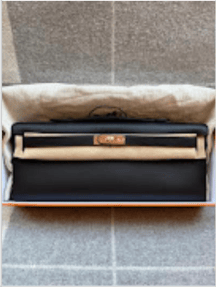 Hermes Hermes Kelly Cut Black Swift Leather  ALTC0768