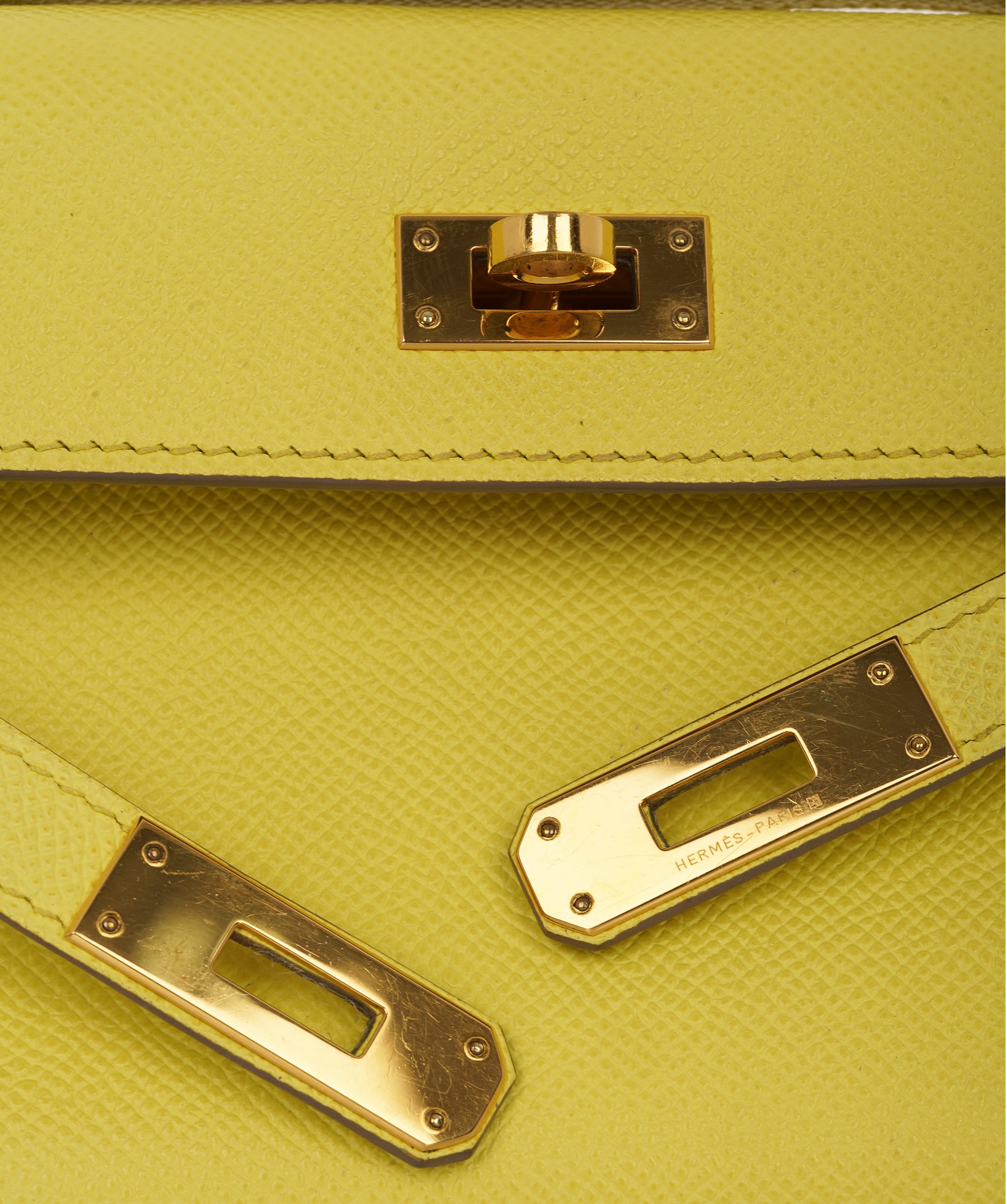 Hermès Hermés Kelly Cut Soufre Epsom With GHW  ALC4152