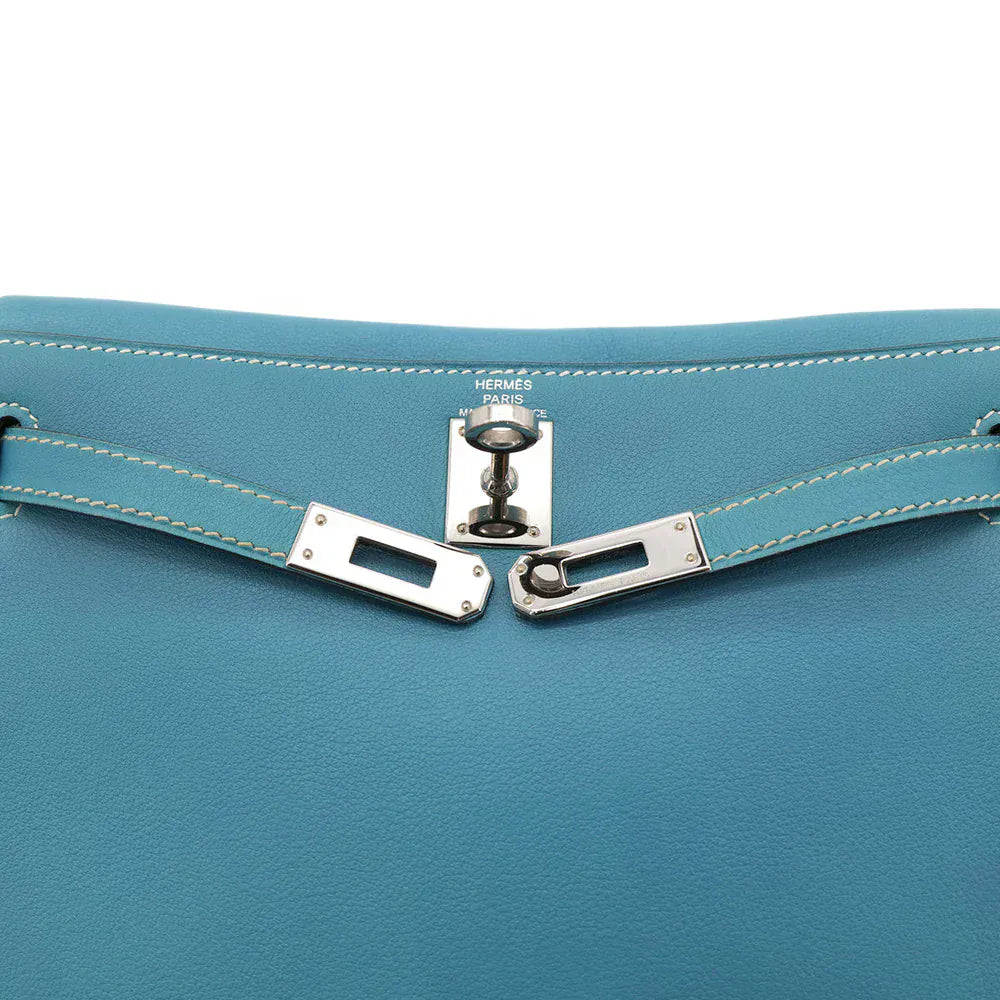 Hermès HERMES KELLY DANCE BLUE JEAN VEAU SWIFT SHOULDER BAG □K SHW 90303483 DXBS6079
