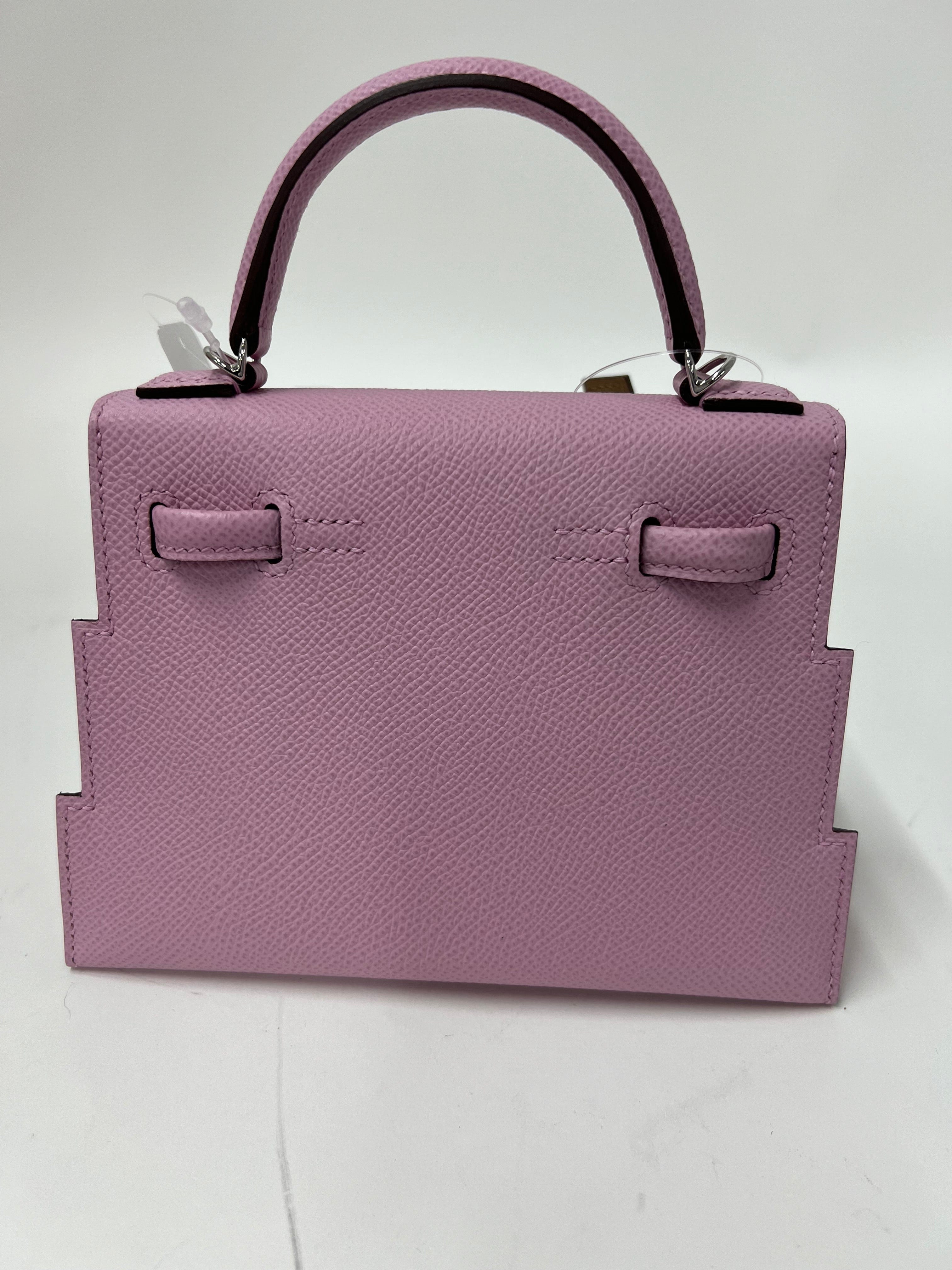 Hermès Hermès Kelly Doll Picto Mauve Sylvester Epsom PHW #B SKCB-096613