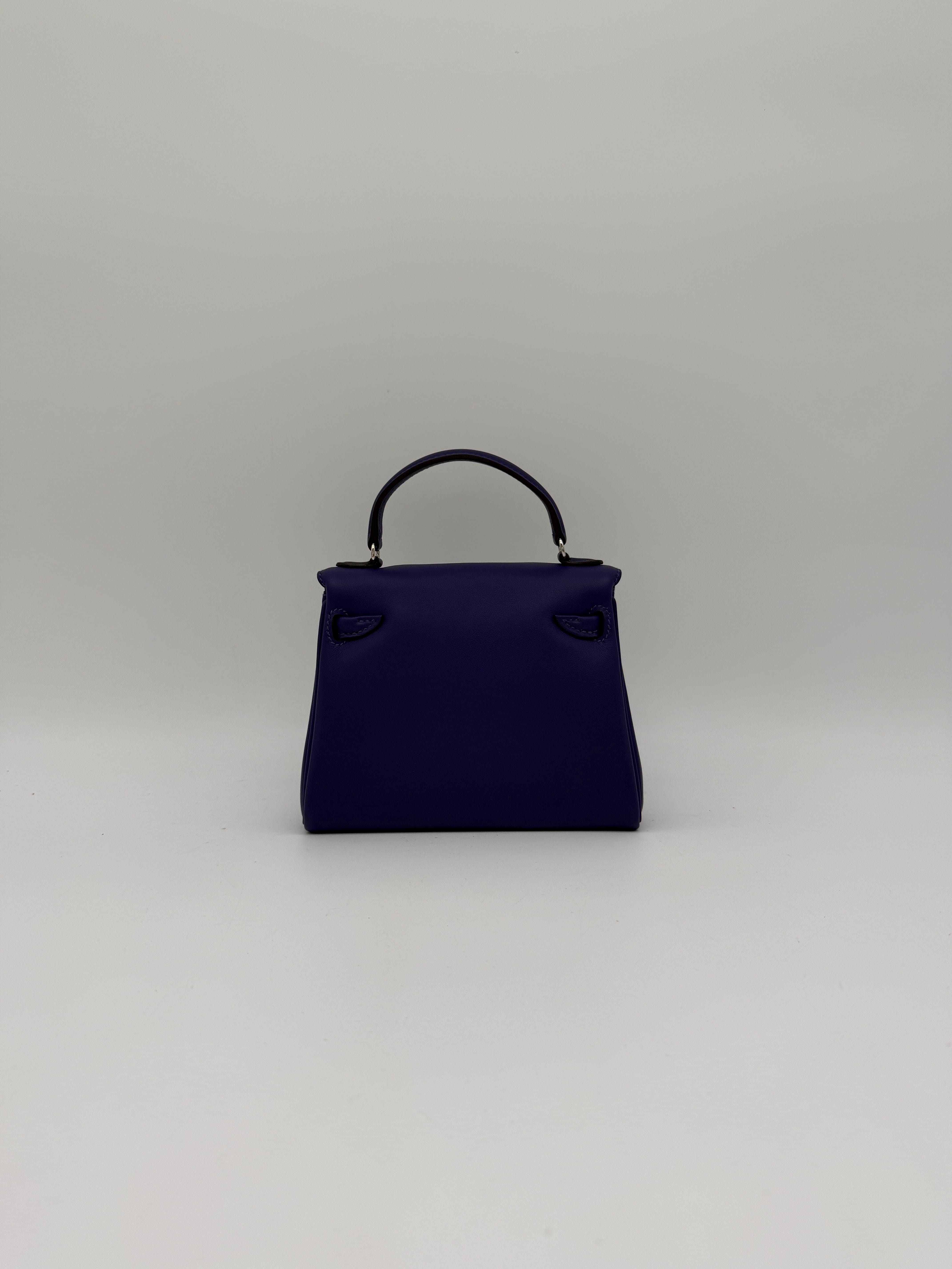 Hermès Hermès Kelly Doll Purple/ Dune Swift Palladium Hardware