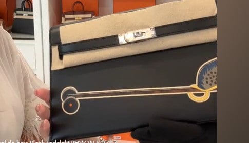 hermès HERMES Kelly elan cheval de bois Black Tadelakt PHW W B-278726