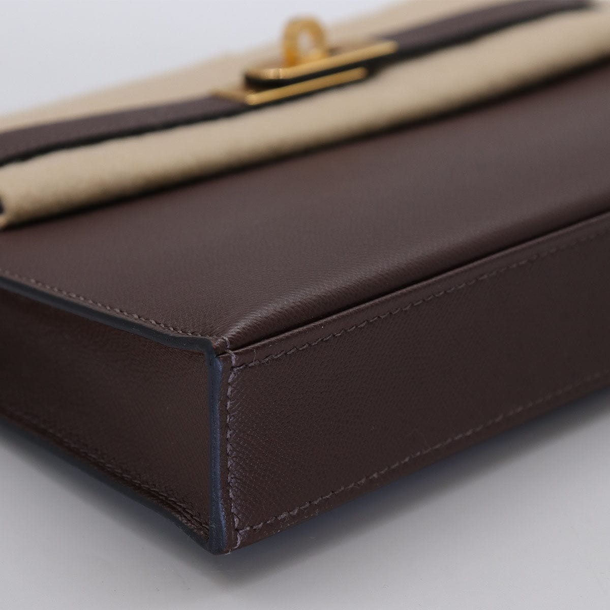 hermès HERMES Kelly elan Moka Veau madame GHW W B-264441