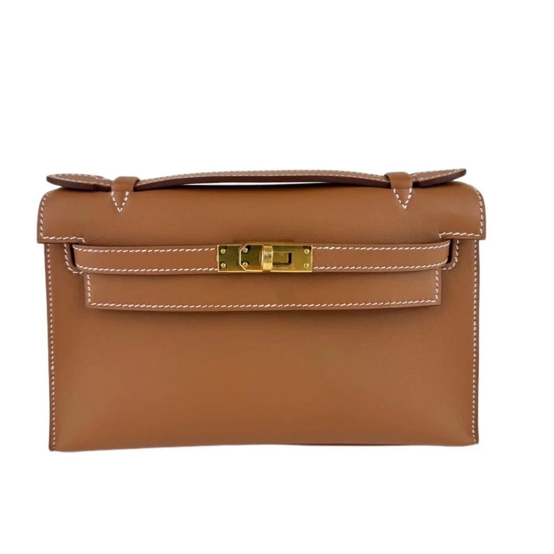 Hermès Hermes Kelly Pochette Gold Swift GHW #W SKCB-111089