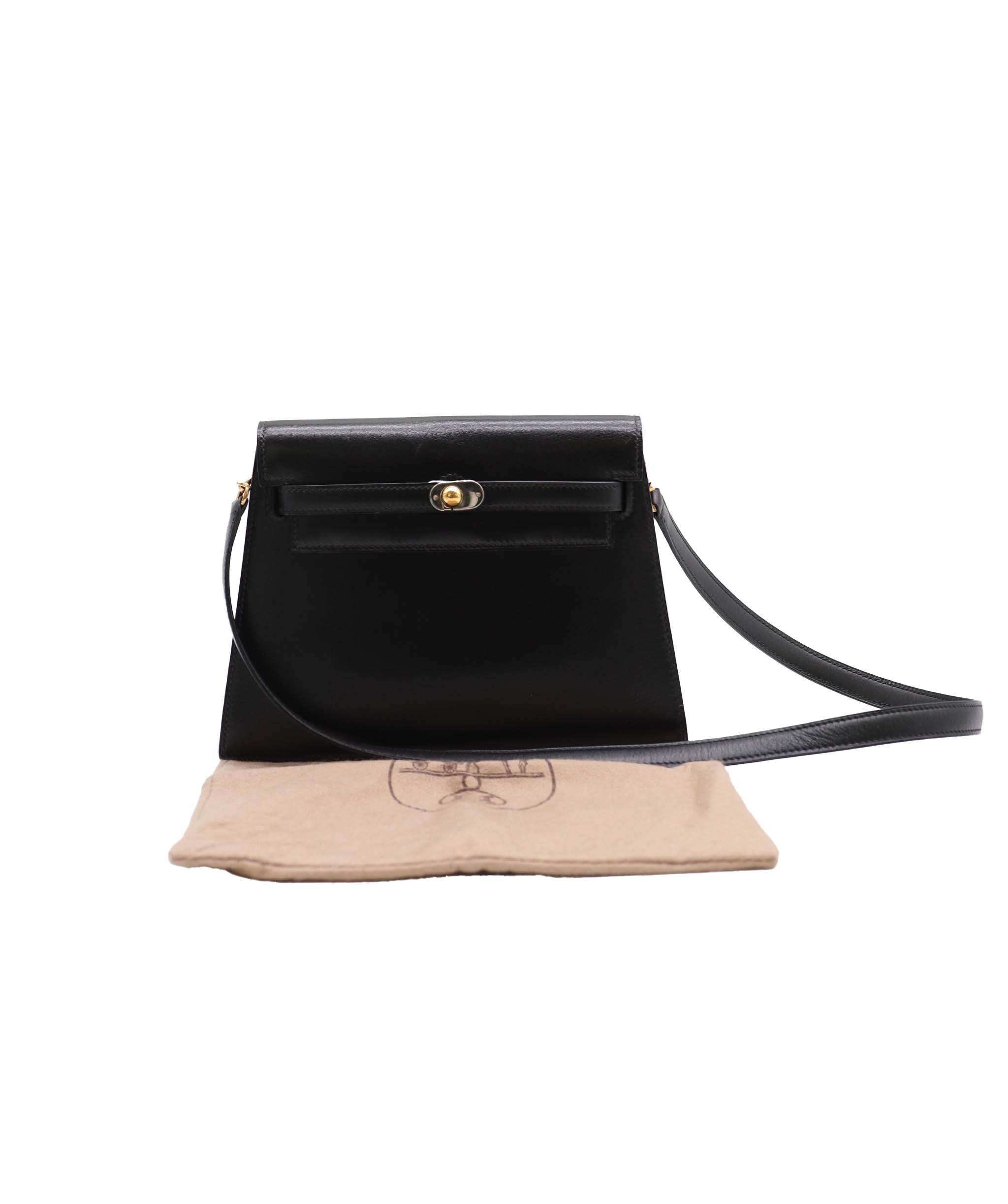 Hermès Hermes Kelly Shoulder Black PHW DXBS3519 CIRCLE S 1989