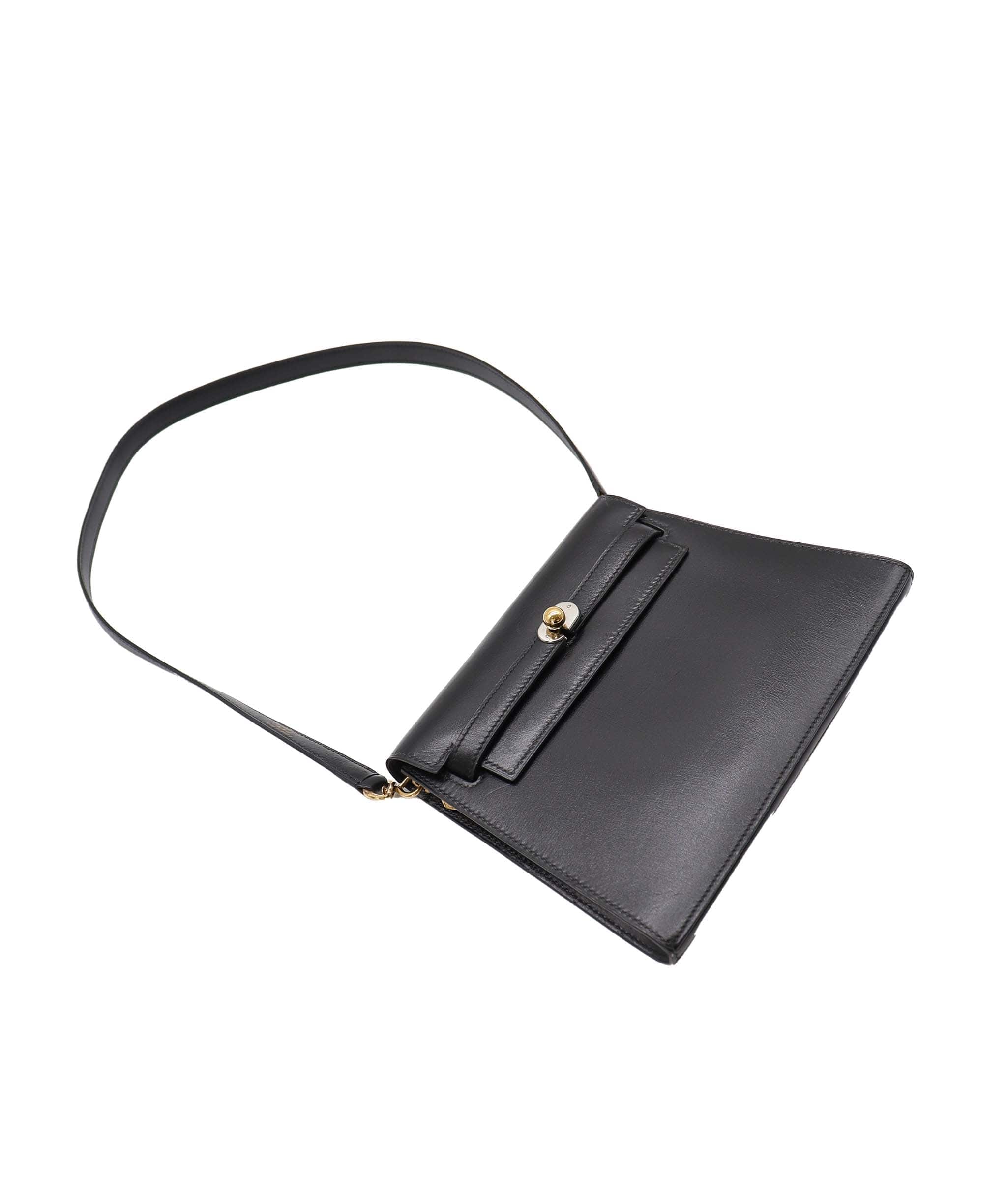 Hermès Hermes Kelly Shoulder Black PHW DXBS3519 CIRCLE S 1989