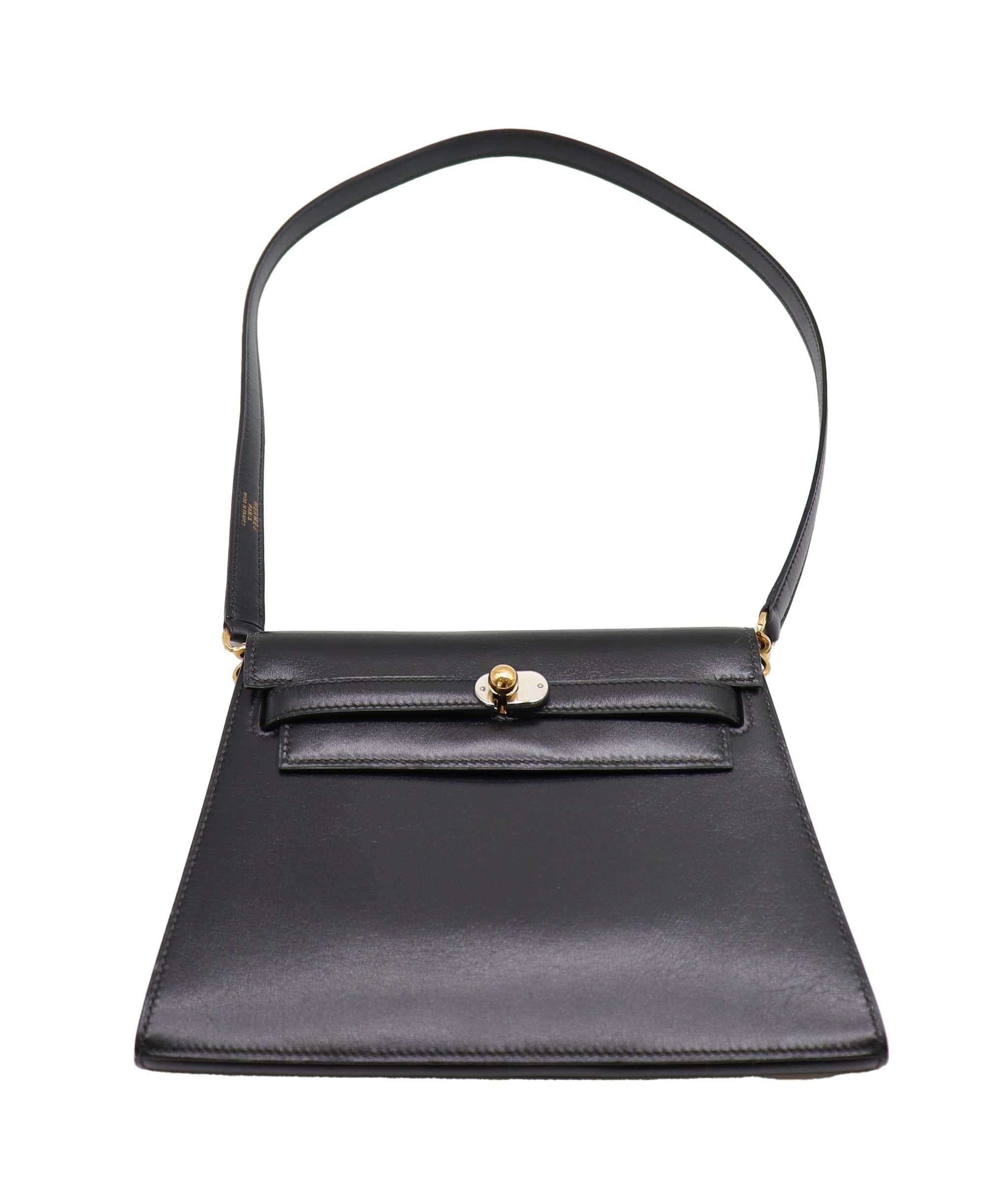 Hermès Hermes Kelly Shoulder Black PHW DXBS3519 CIRCLE S 1989