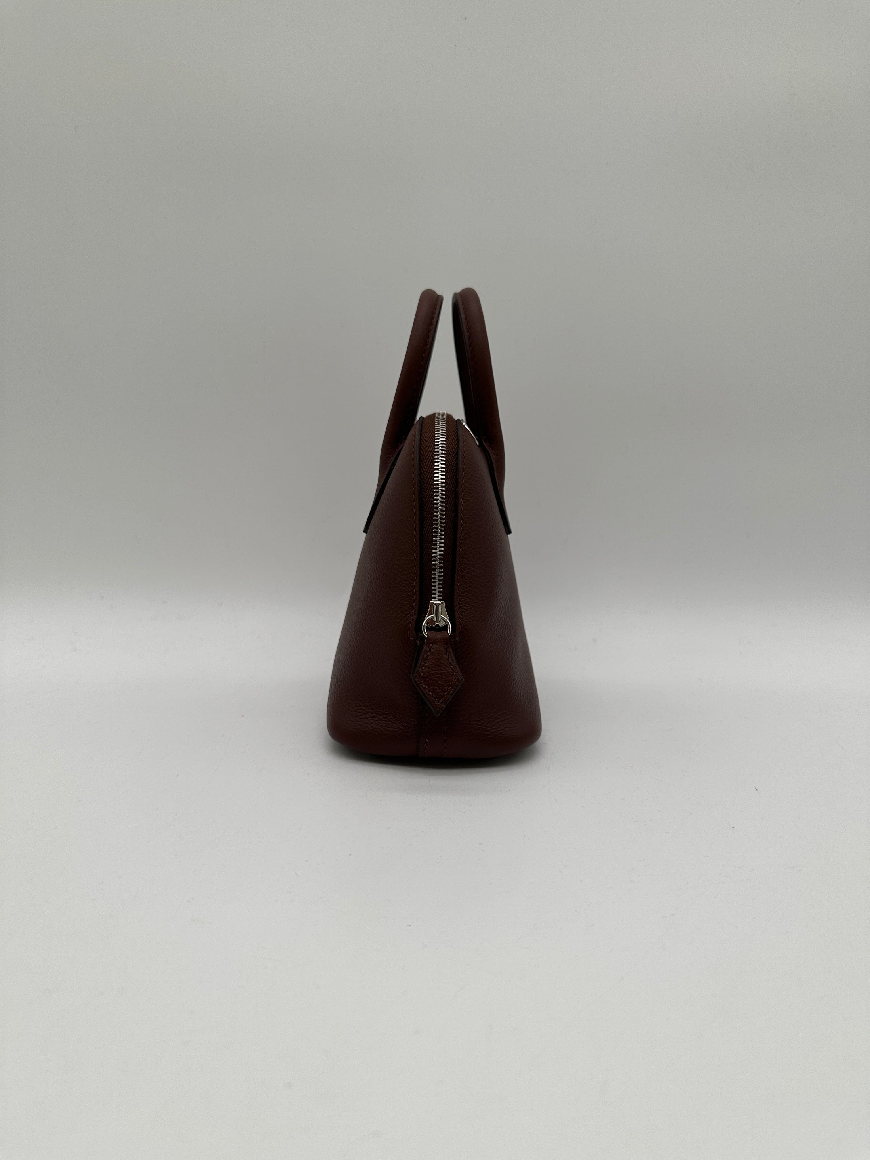 Hermès Mini Bolide Rouge Sellier Chamkila goatskin Palladium Hardware