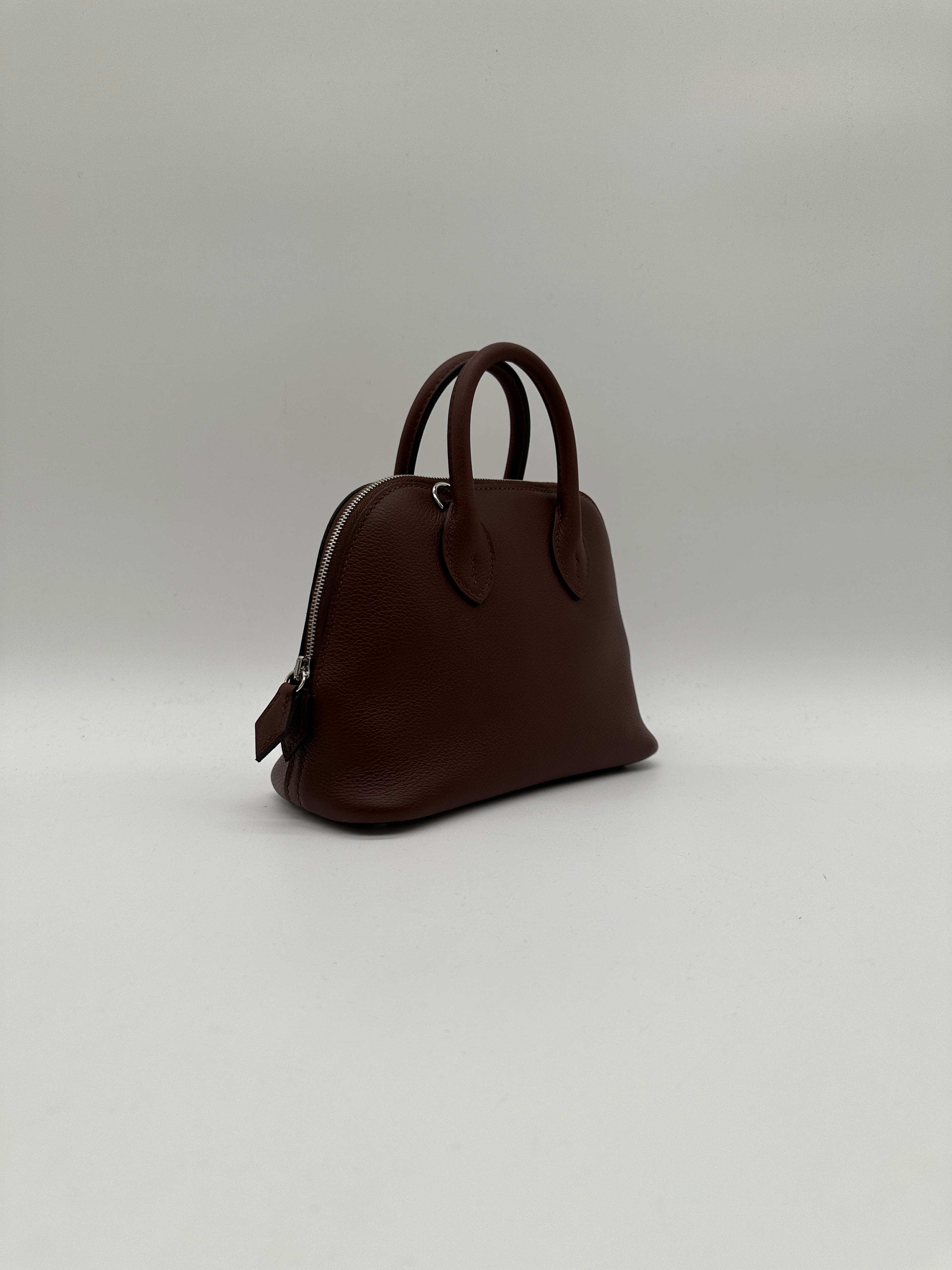 Hermès Mini Bolide Rouge Sellier Chamkila goatskin Palladium Hardware