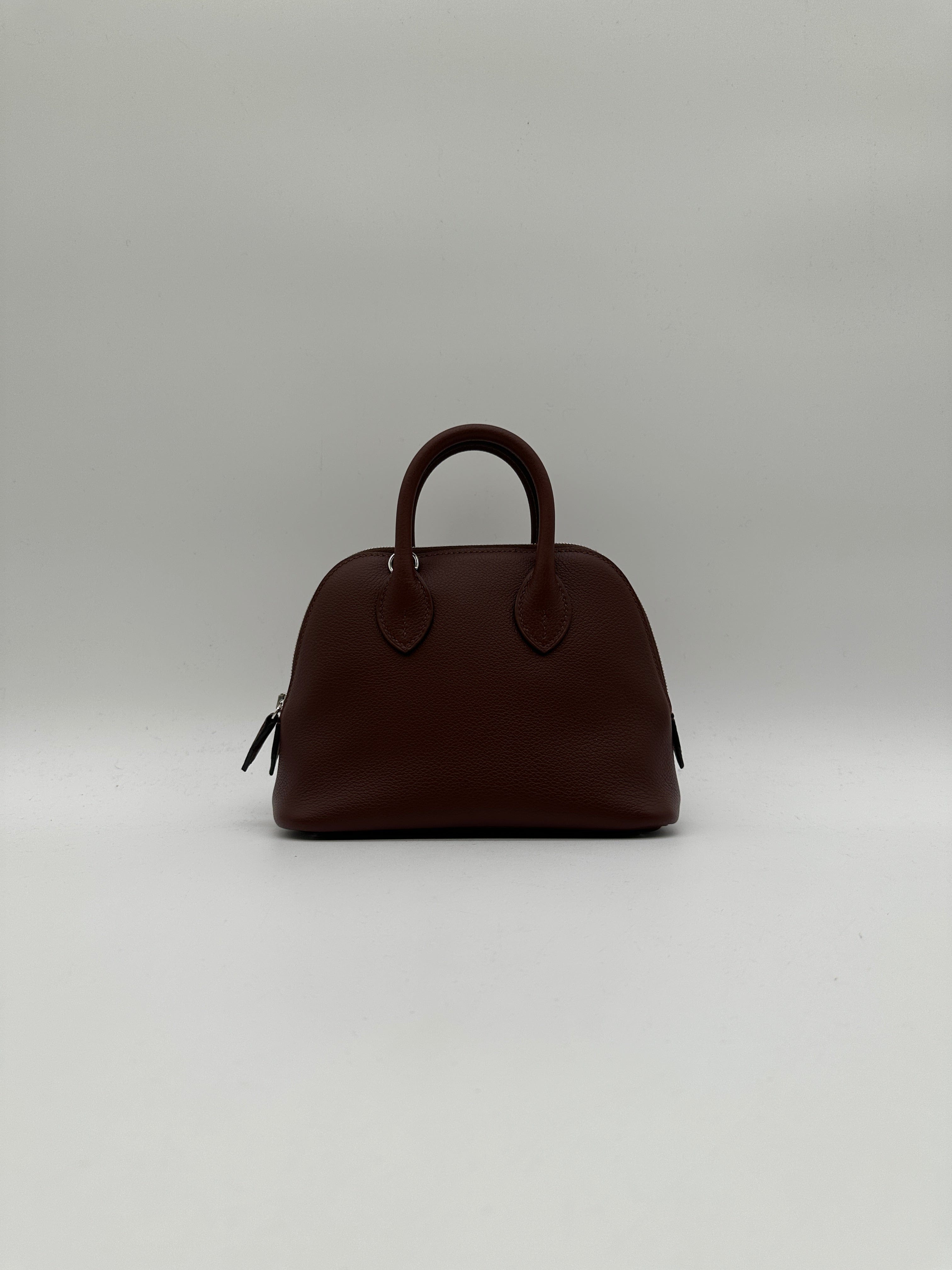 Hermès Mini Bolide Rouge Sellier Chamkila goatskin Palladium Hardware