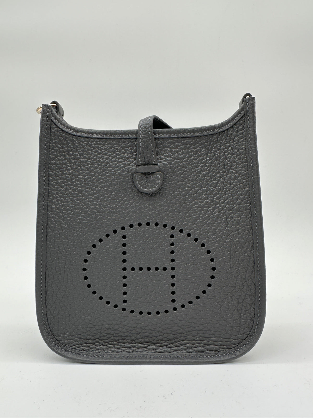 Hermès Hermès Mini Evelyne Ardoise Tourillon Clemence Gold Hardware