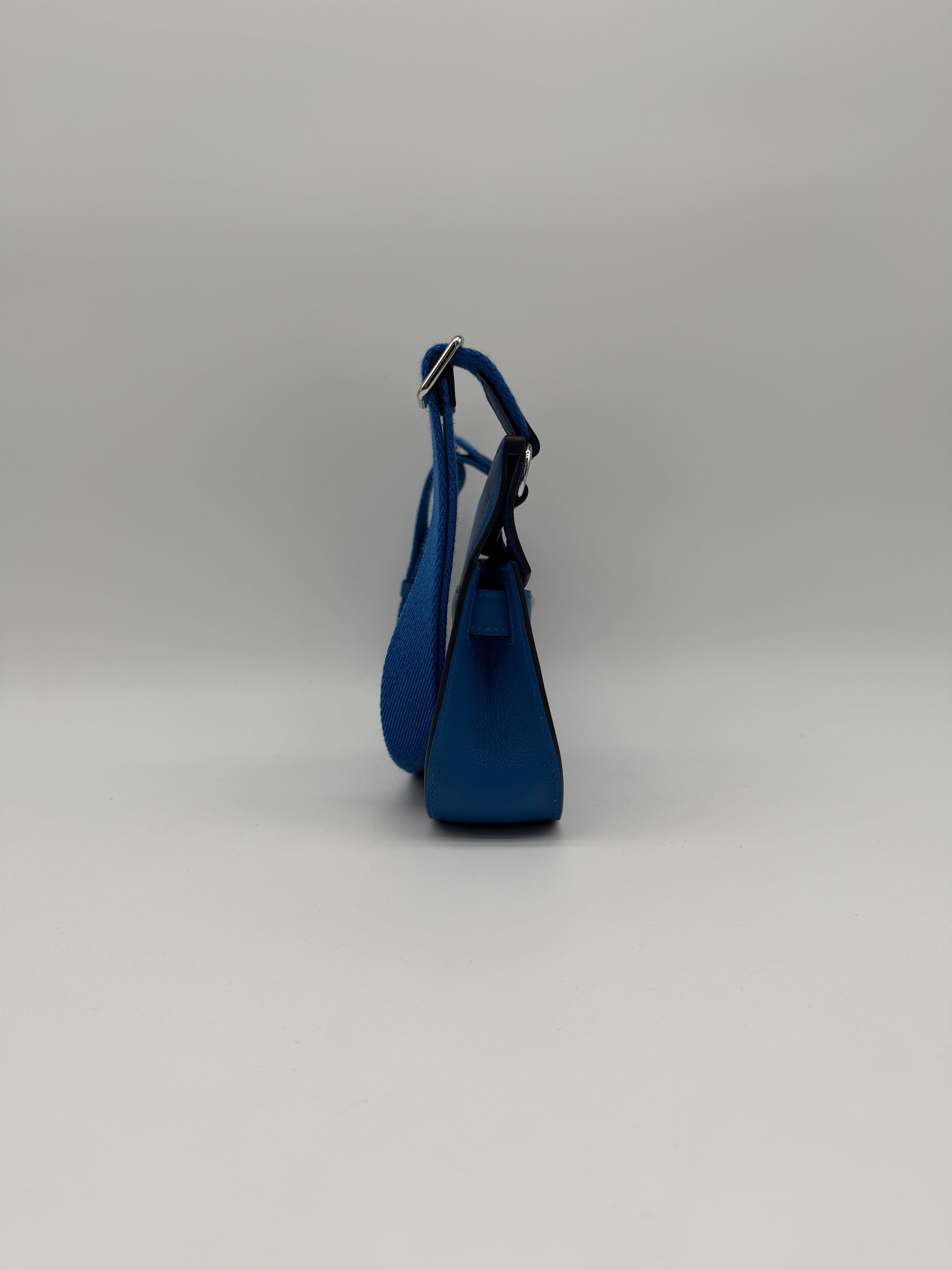 Hermès Hermès Mini Jypsiere Evercolor Blue Zellige Palladium Hardware
